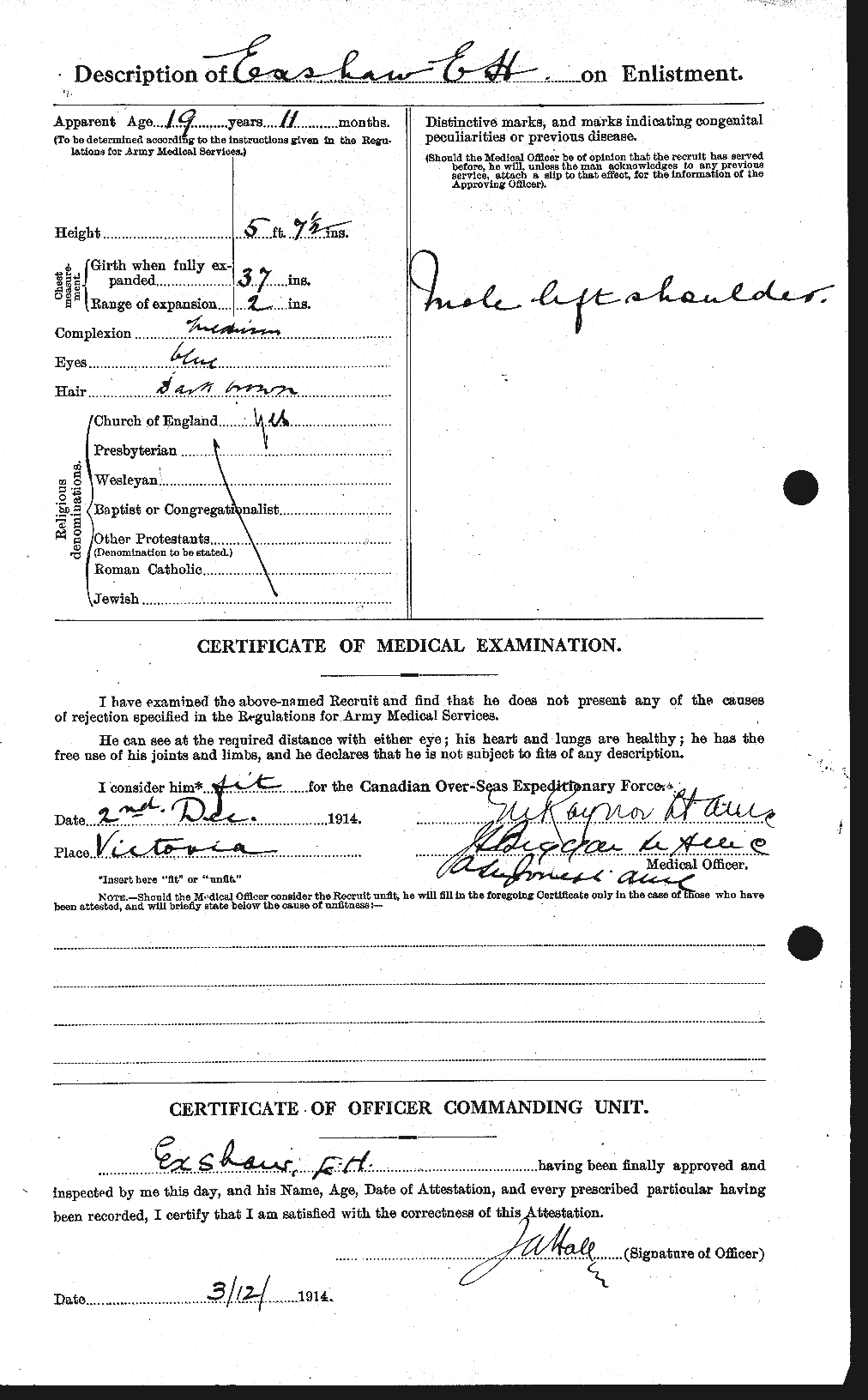 Personnel Records of the First World War - CEF 316347b
