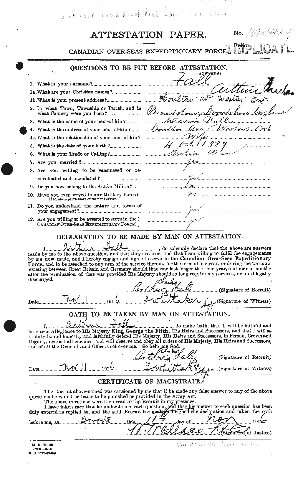 Personnel Records of the First World War - CEF 317081a