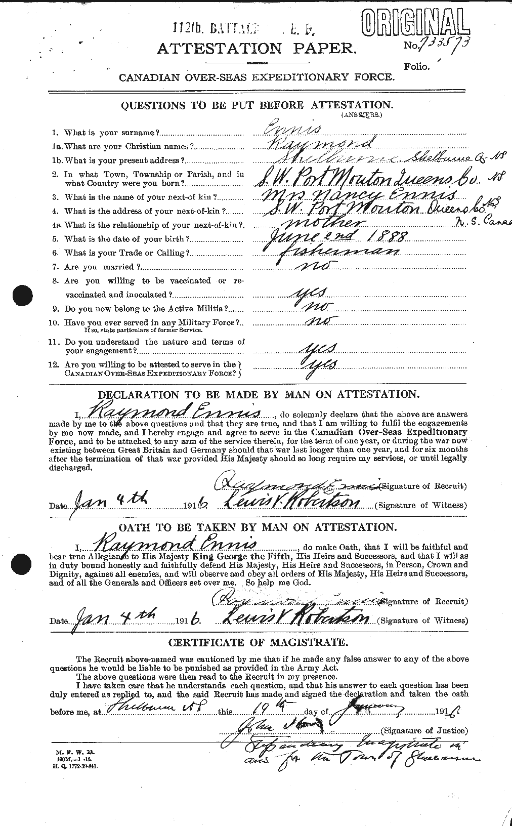 Personnel Records of the First World War - CEF 317337a