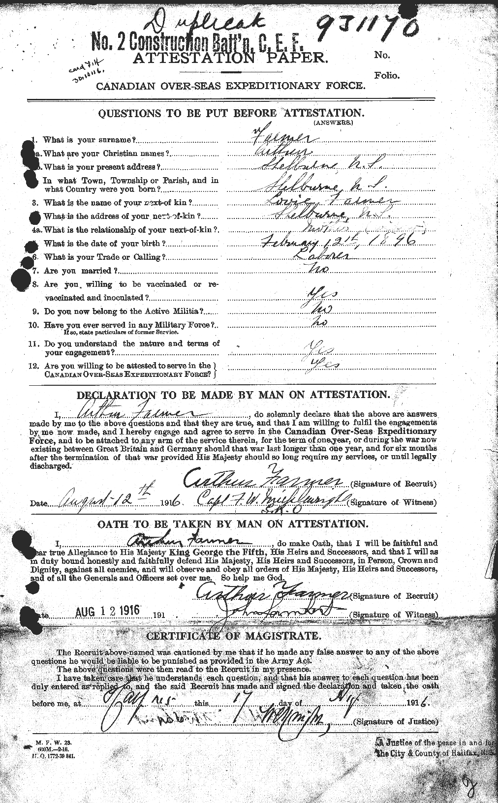 Personnel Records of the First World War - CEF 317934a