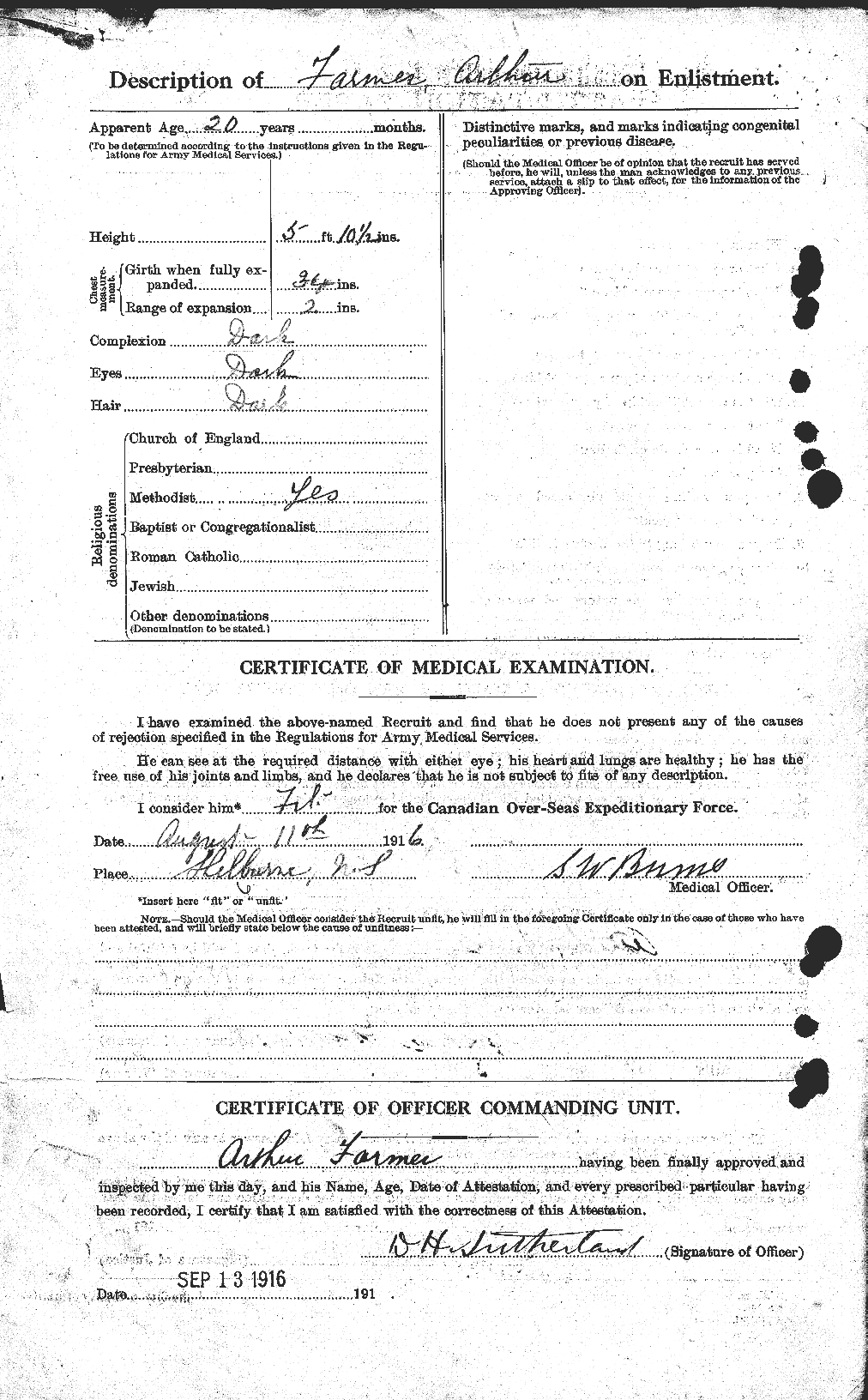 Dossiers du Personnel de la Première Guerre mondiale - CEC 317934b