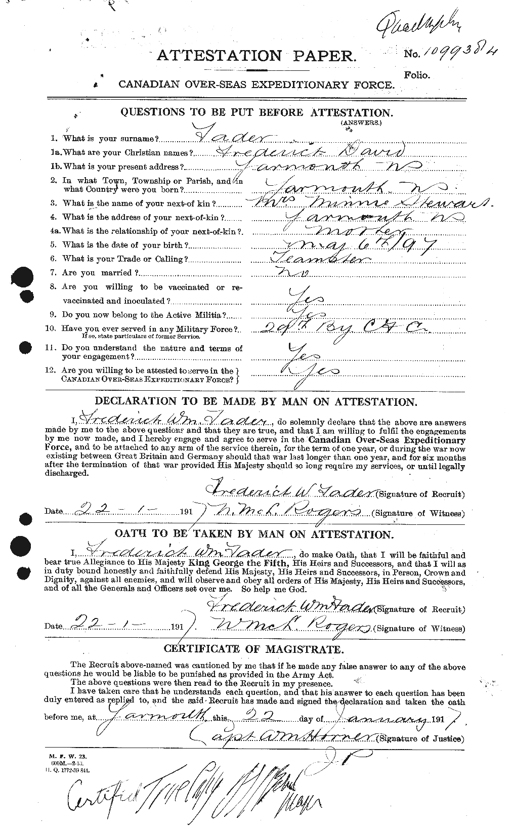 Personnel Records of the First World War - CEF 318177a