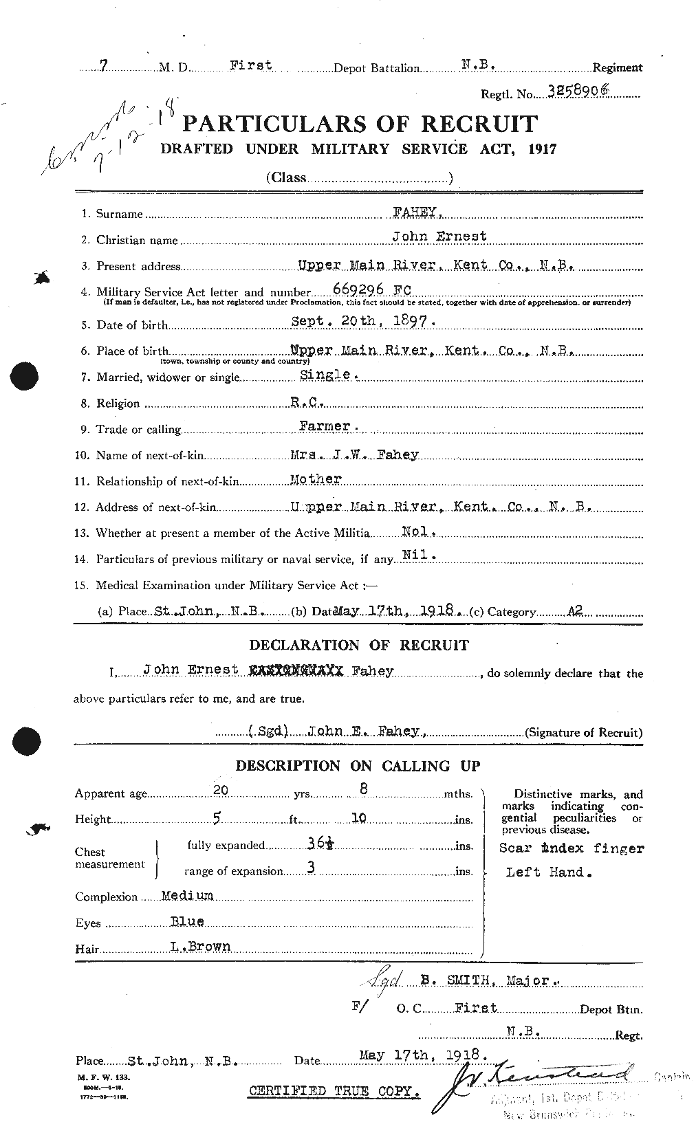 Personnel Records of the First World War - CEF 318343a