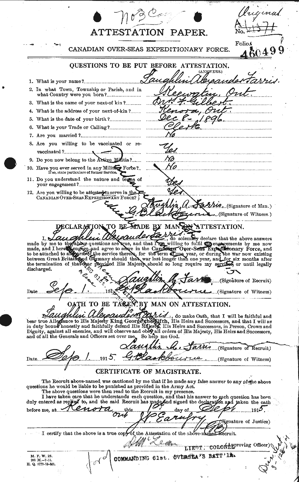 Personnel Records of the First World War - CEF 319126a