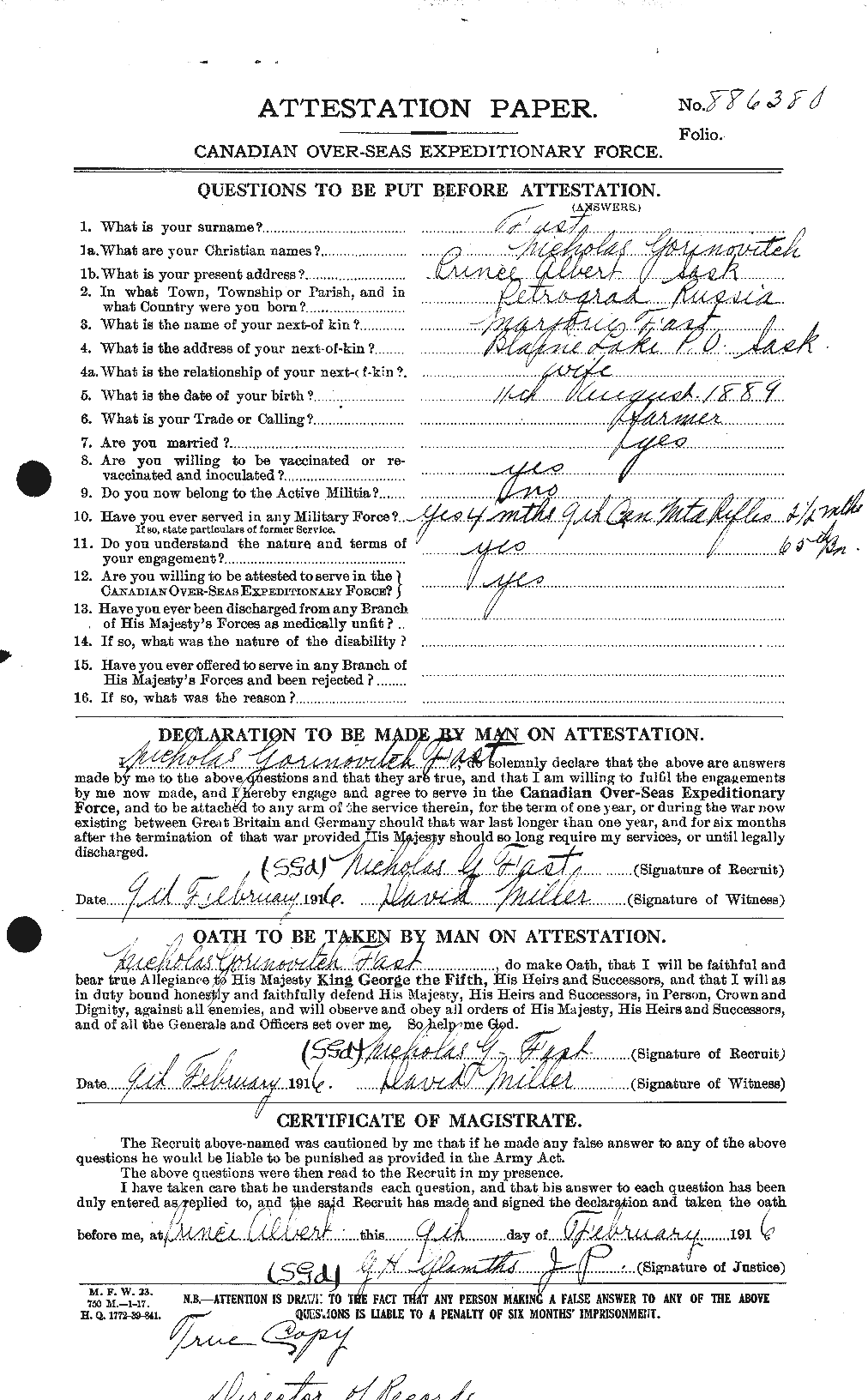 Personnel Records of the First World War - CEF 319266a