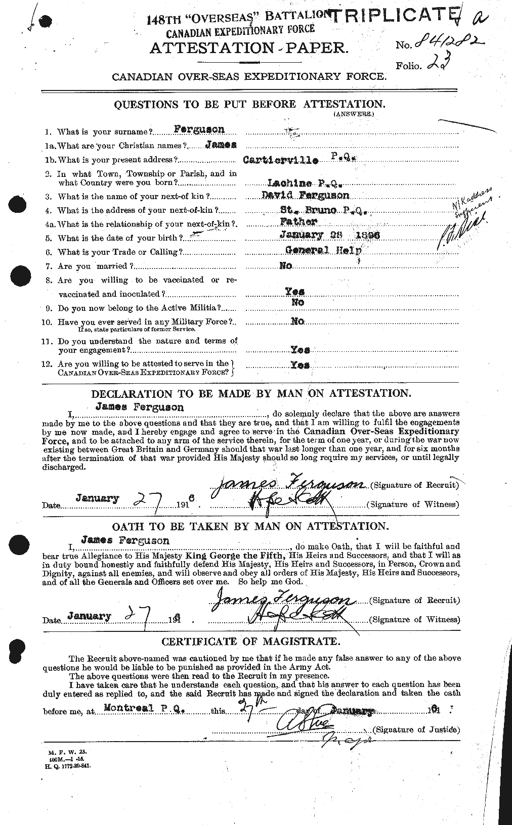 Personnel Records of the First World War - CEF 320226a