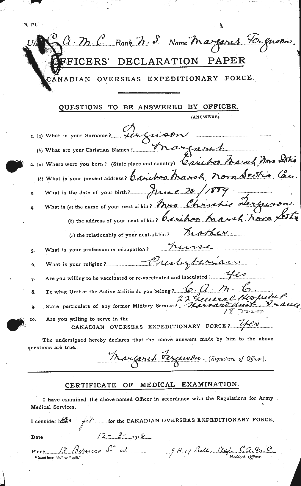 Personnel Records of the First World War - CEF 321164a