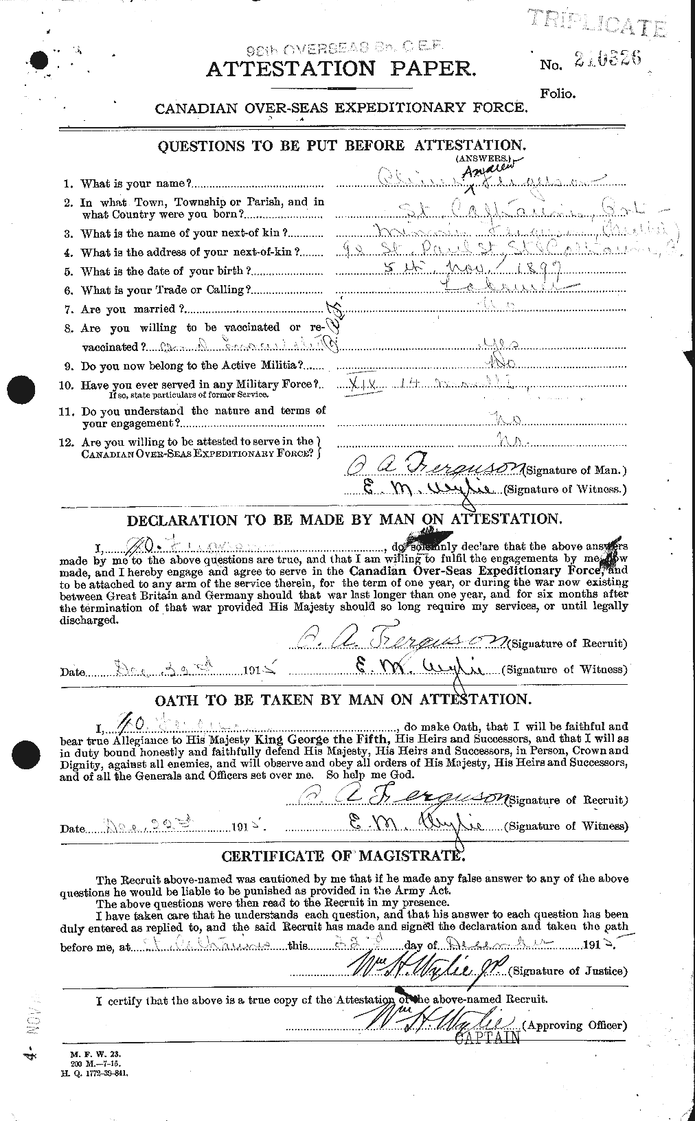 Personnel Records of the First World War - CEF 321197a