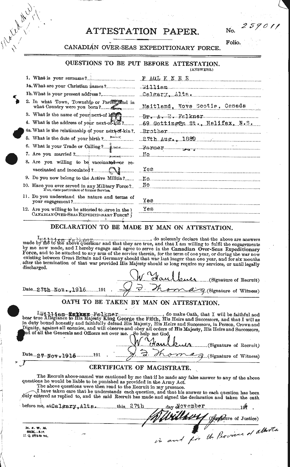 Personnel Records of the First World War - CEF 321319a