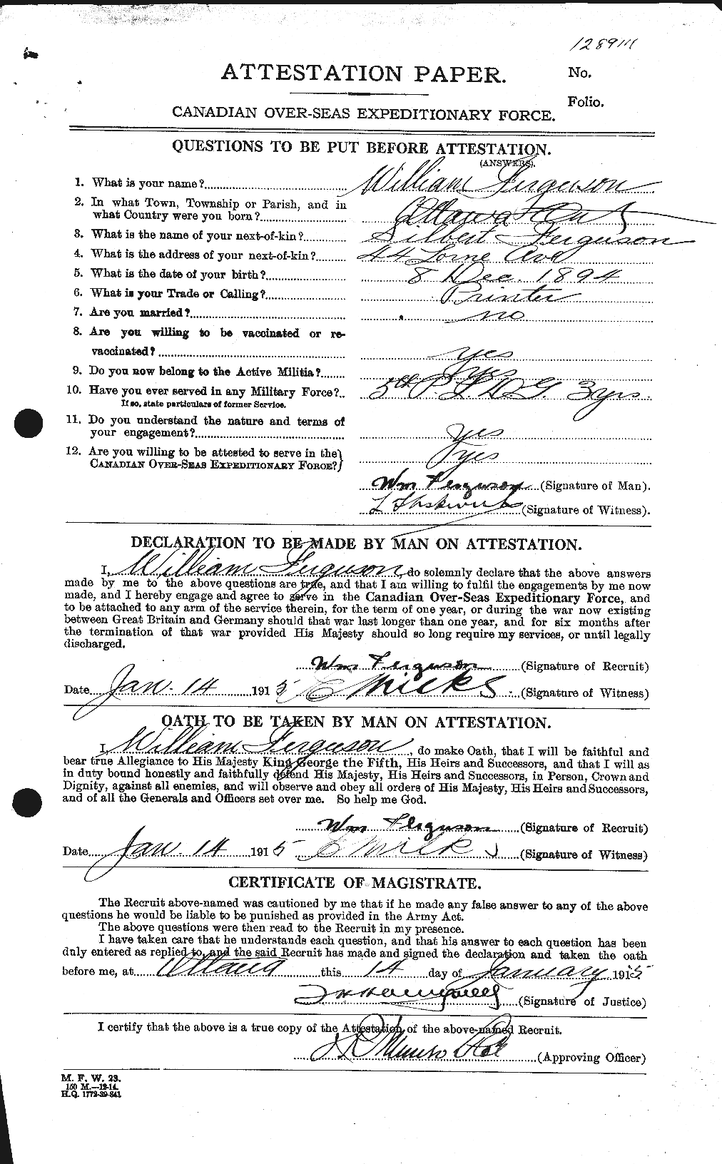 Personnel Records of the First World War - CEF 321737a
