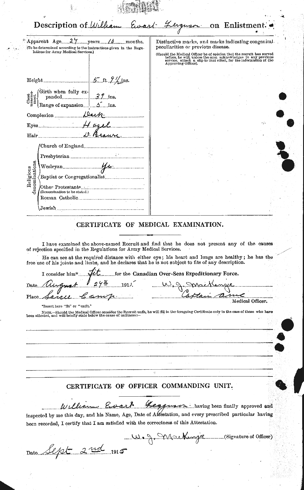 Personnel Records of the First World War - CEF 322097b