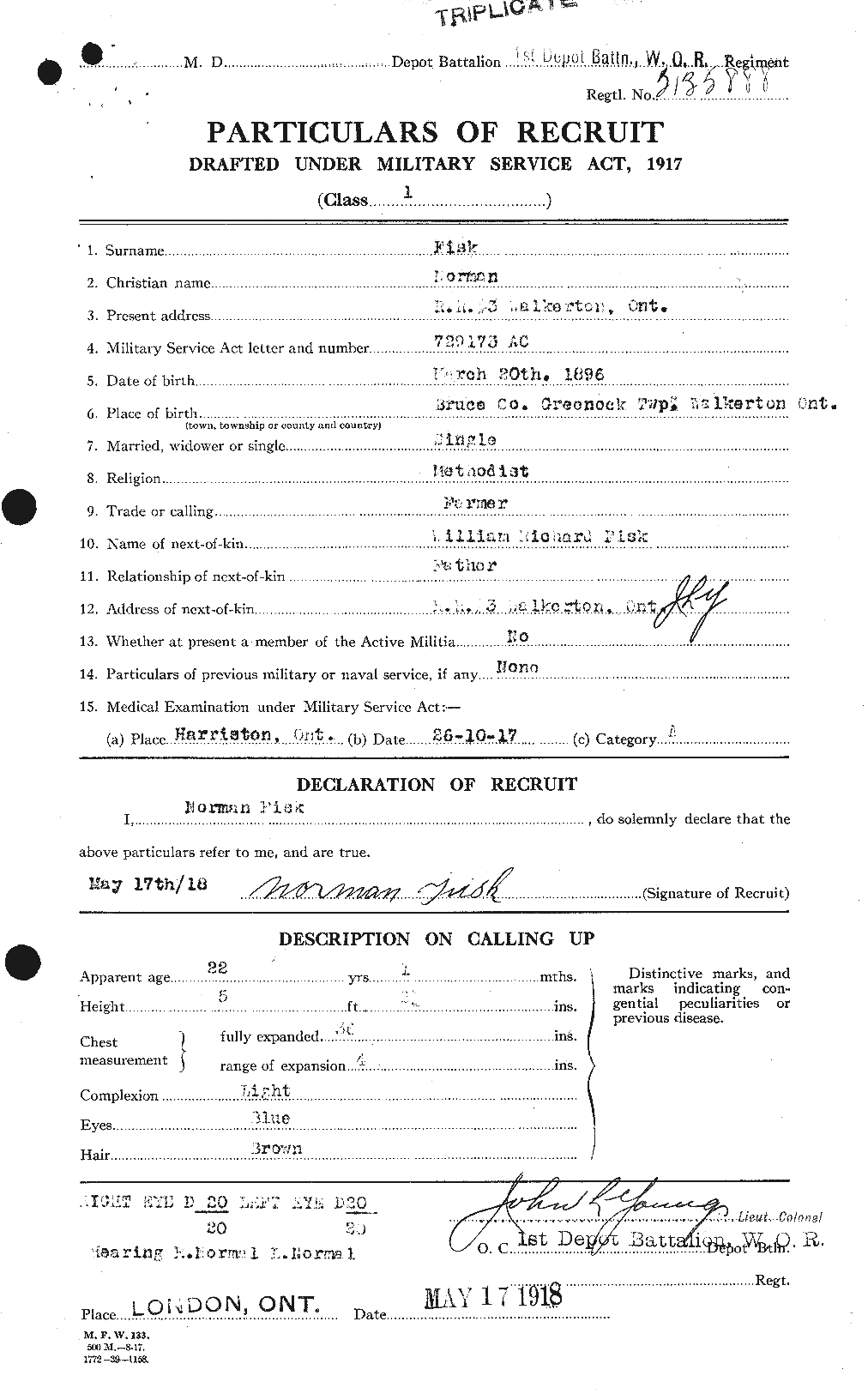 Personnel Records of the First World War - CEF 322476a
