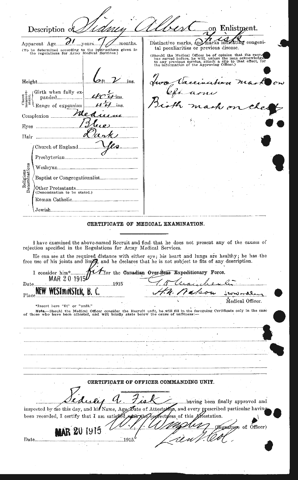 Personnel Records of the First World War - CEF 322480b
