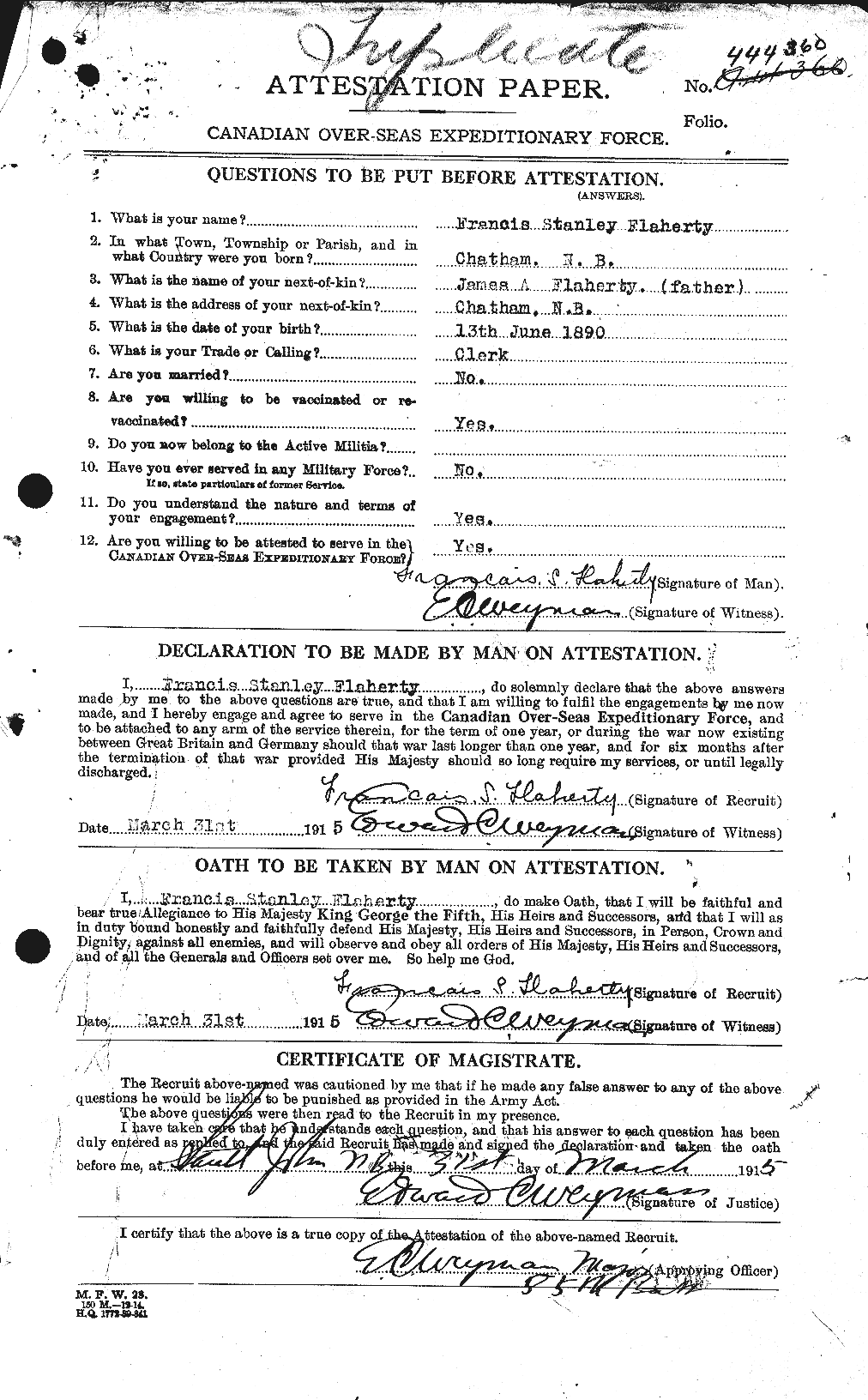 Personnel Records of the First World War - CEF 323353a