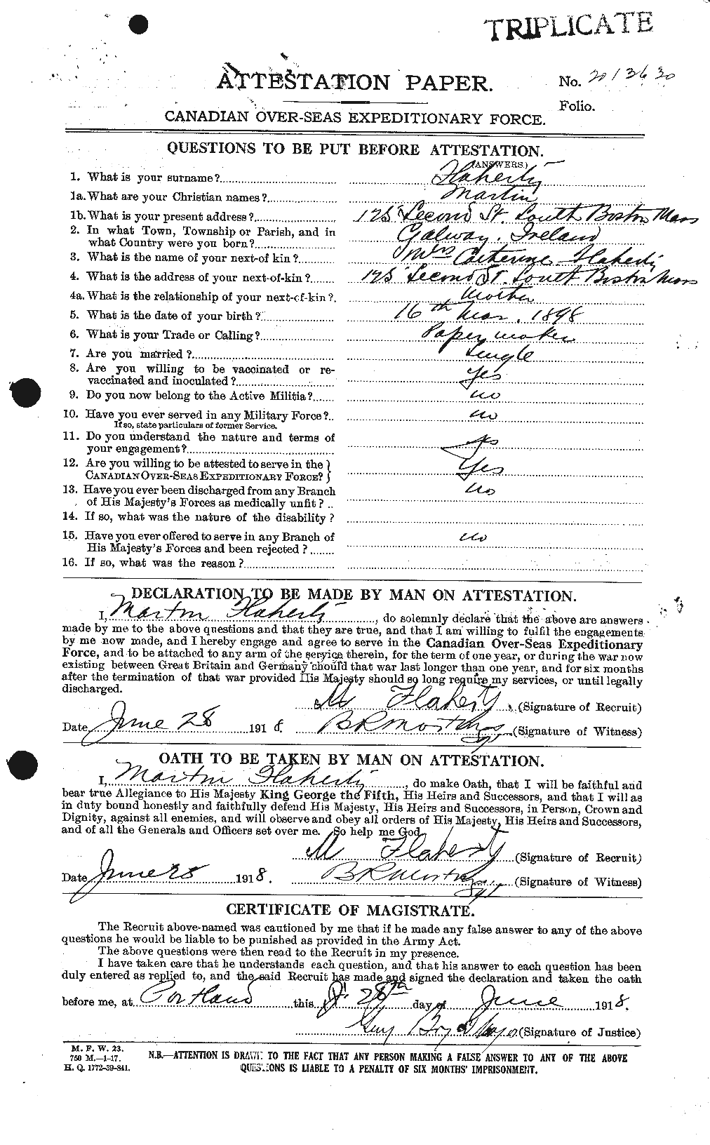 Personnel Records of the First World War - CEF 323370a