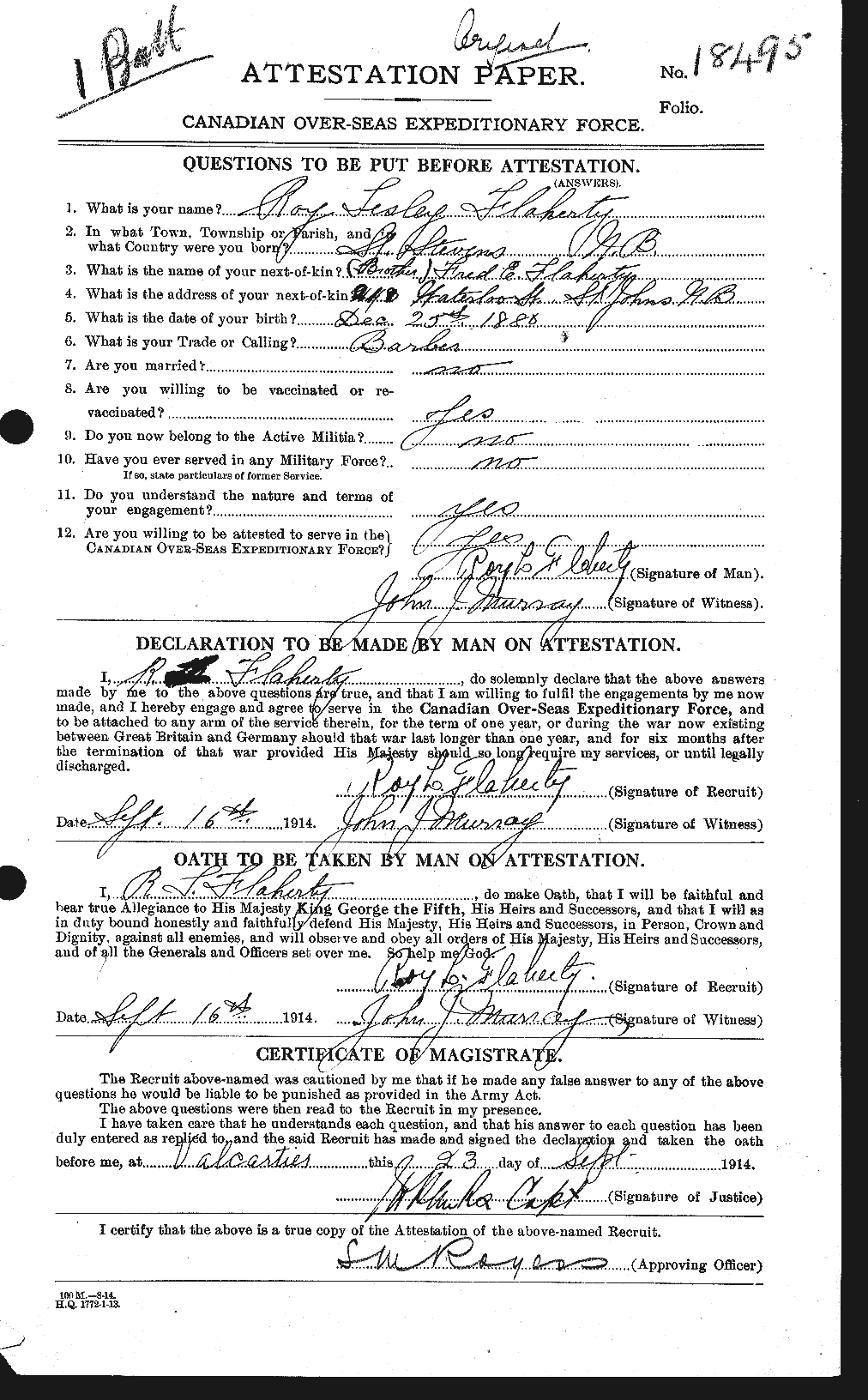 Personnel Records of the First World War - CEF 323379a