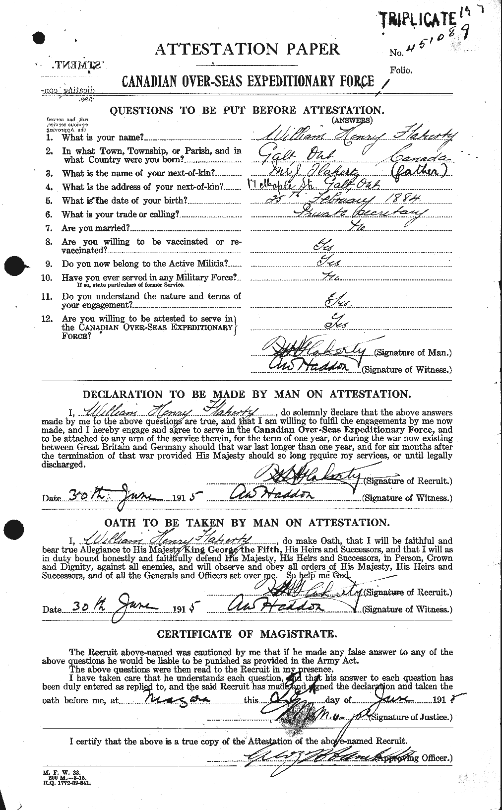 Personnel Records of the First World War - CEF 323385a