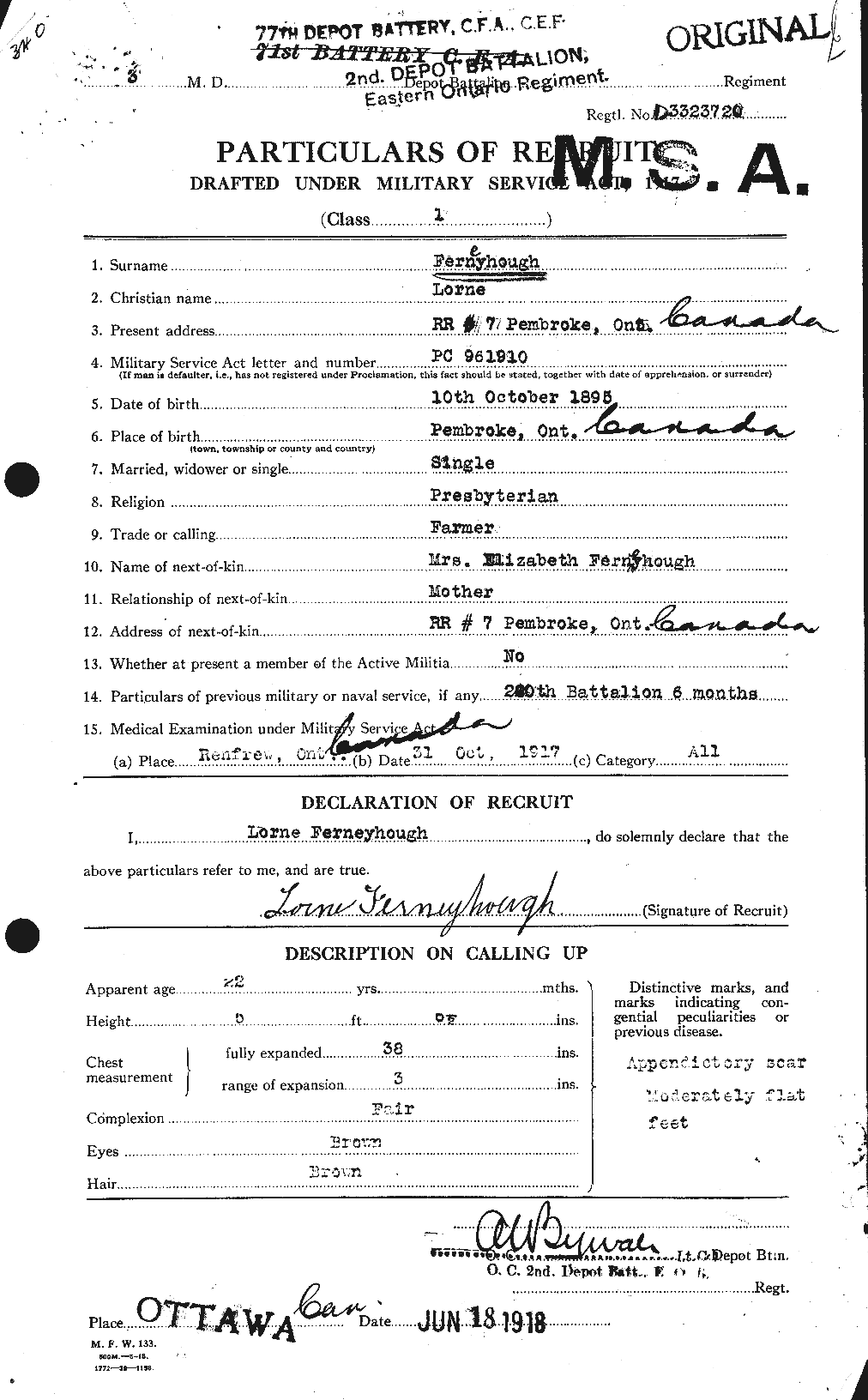 Personnel Records of the First World War - CEF 323582a