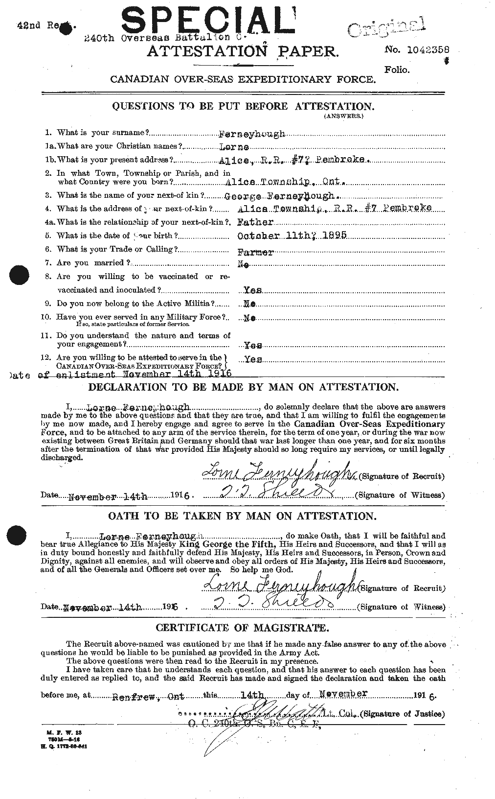 Personnel Records of the First World War - CEF 323583a