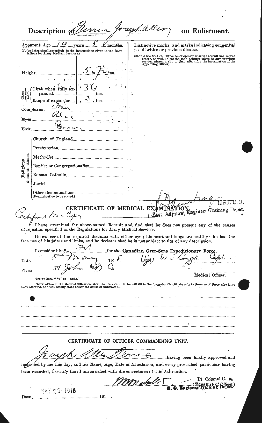 Personnel Records of the First World War - CEF 325221b