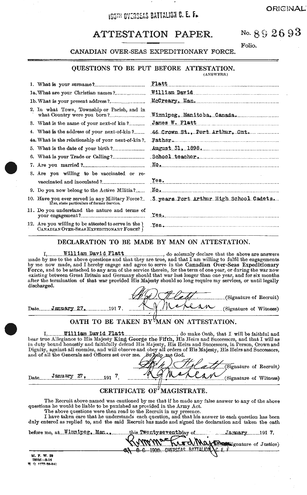 Personnel Records of the First World War - CEF 326253a