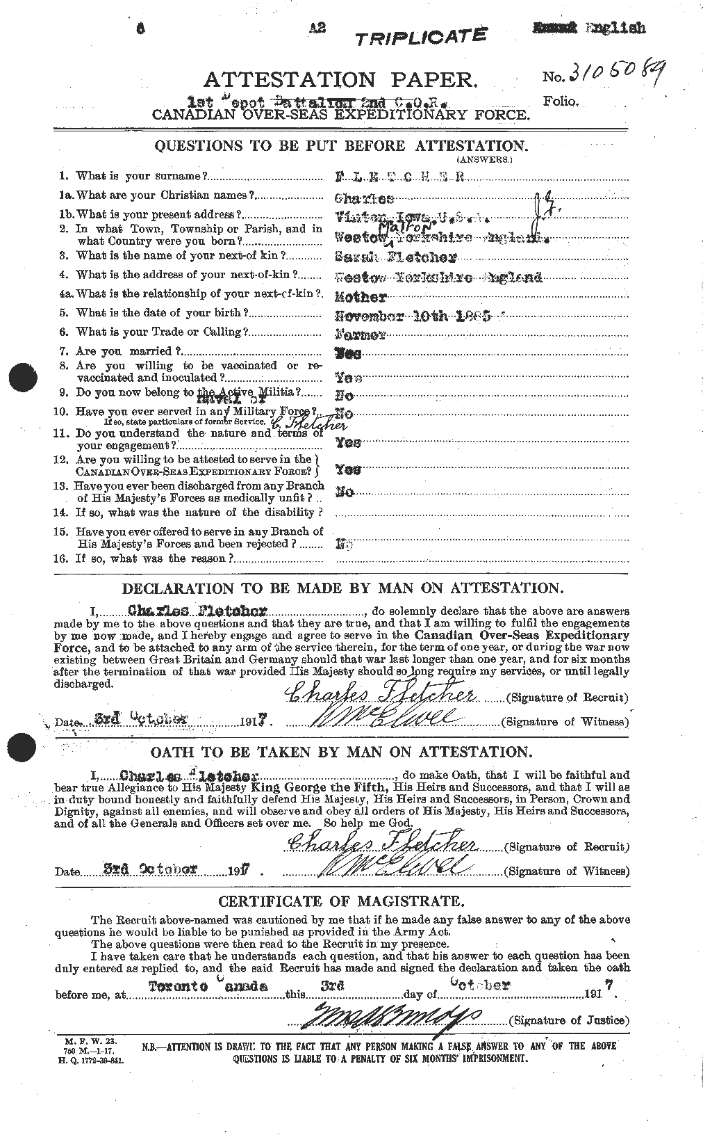 Personnel Records of the First World War - CEF 327157a