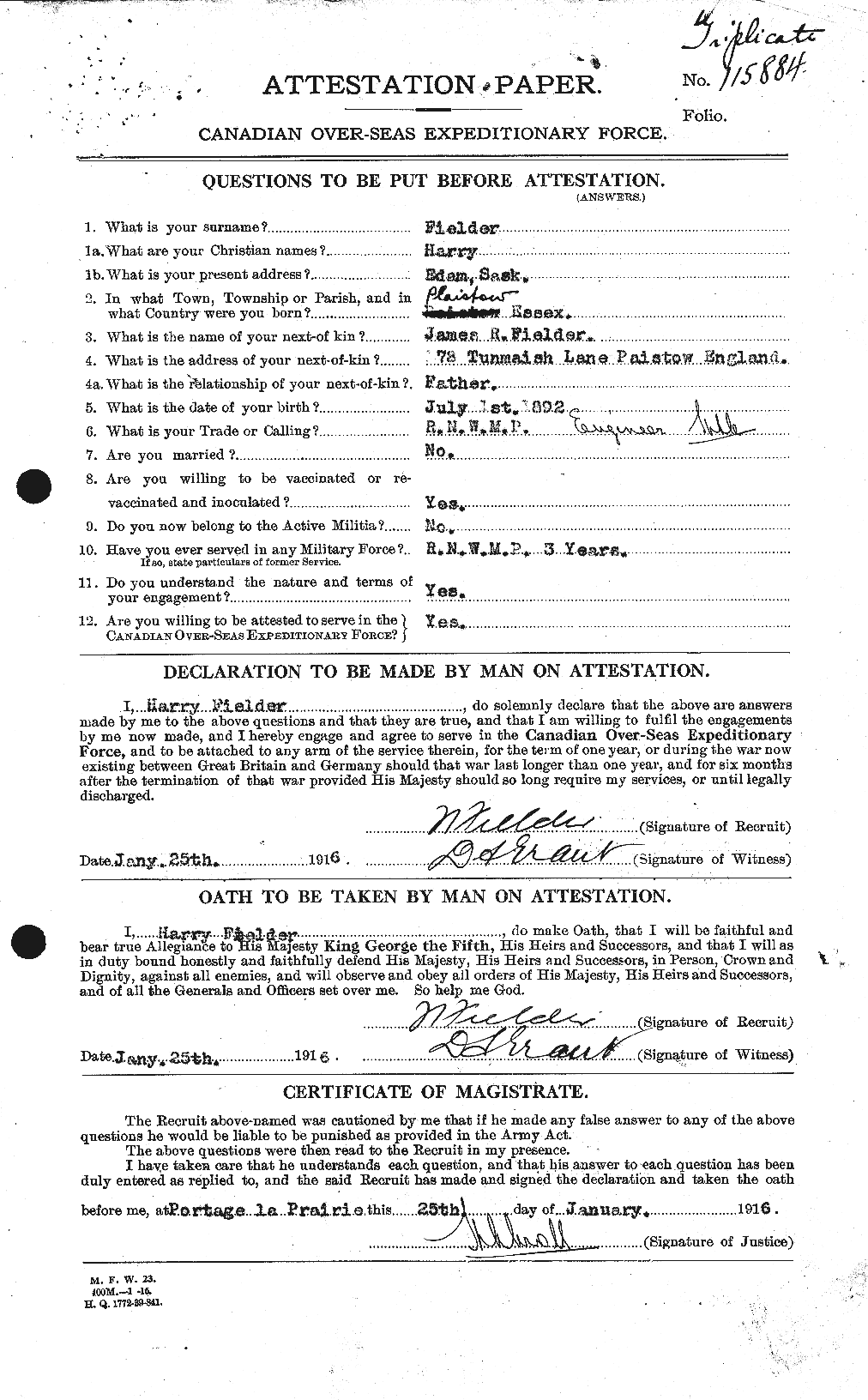 Personnel Records of the First World War - CEF 327372a
