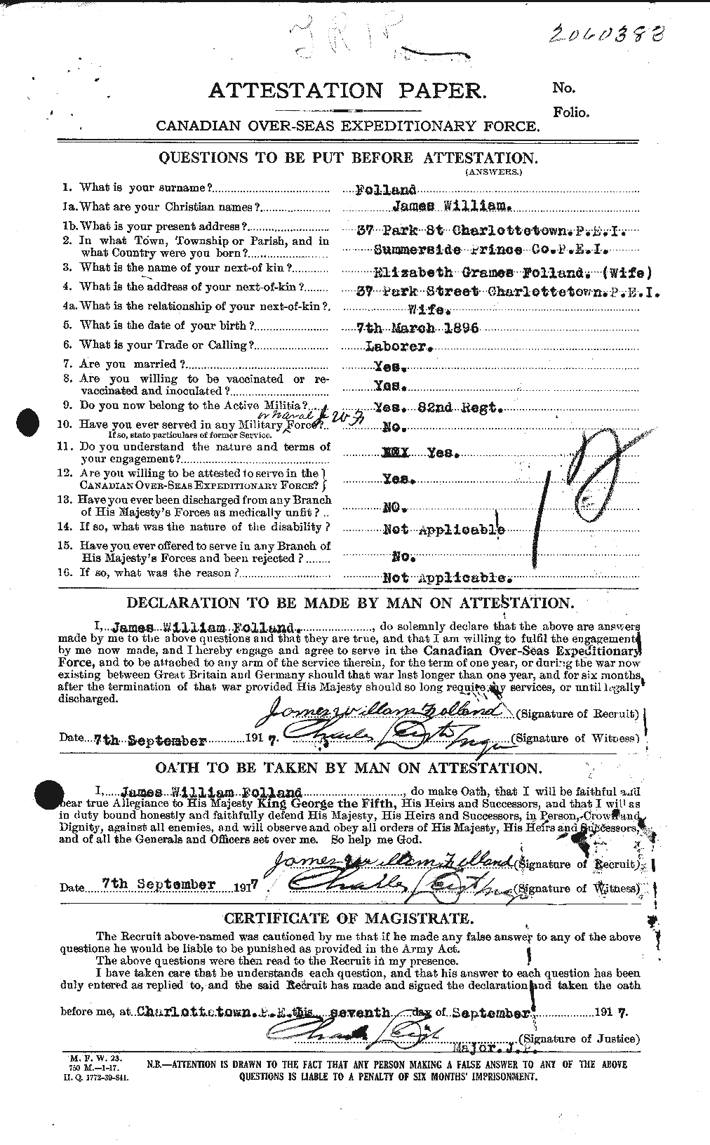 Personnel Records of the First World War - CEF 327682a