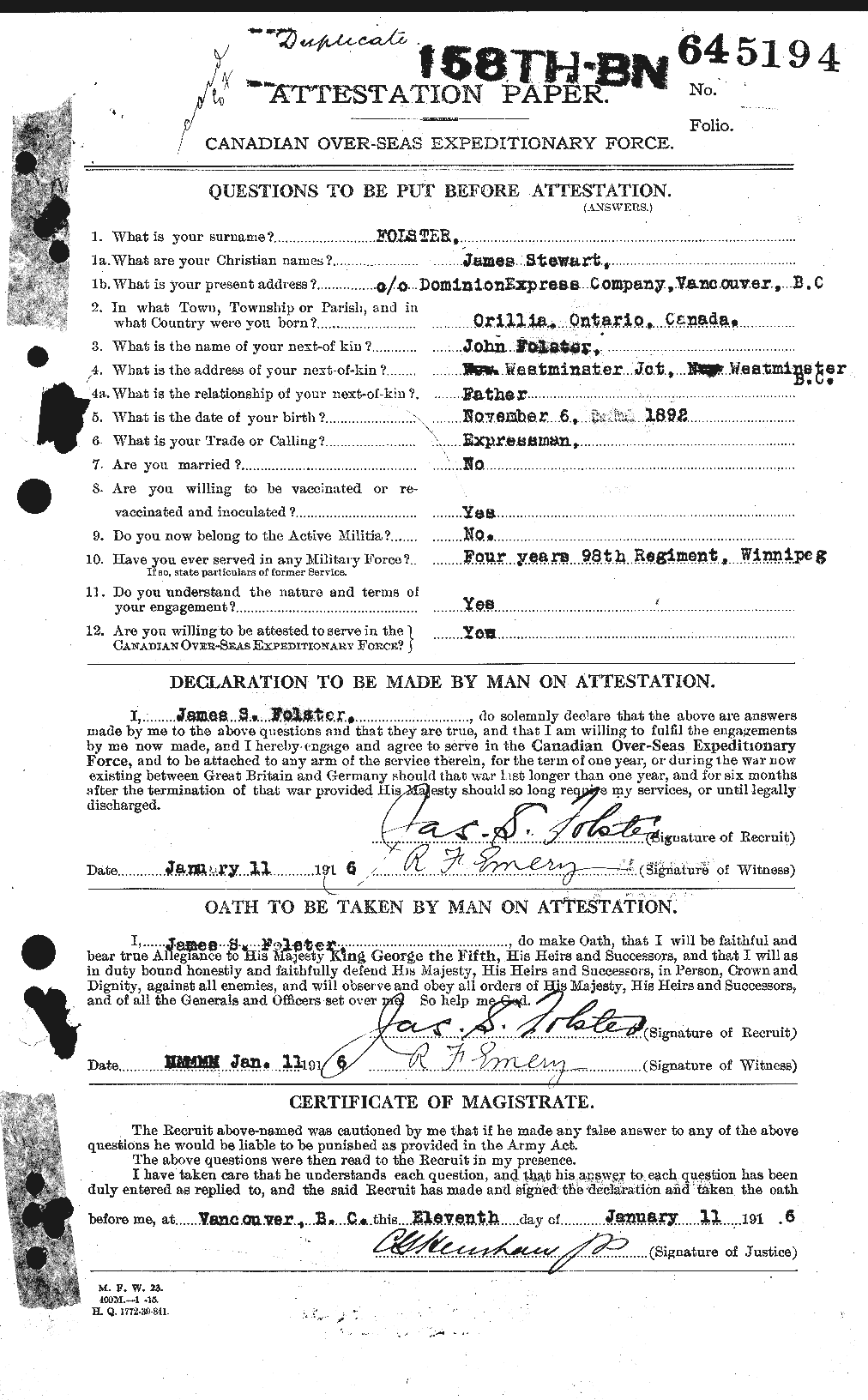 Personnel Records of the First World War - CEF 327740a
