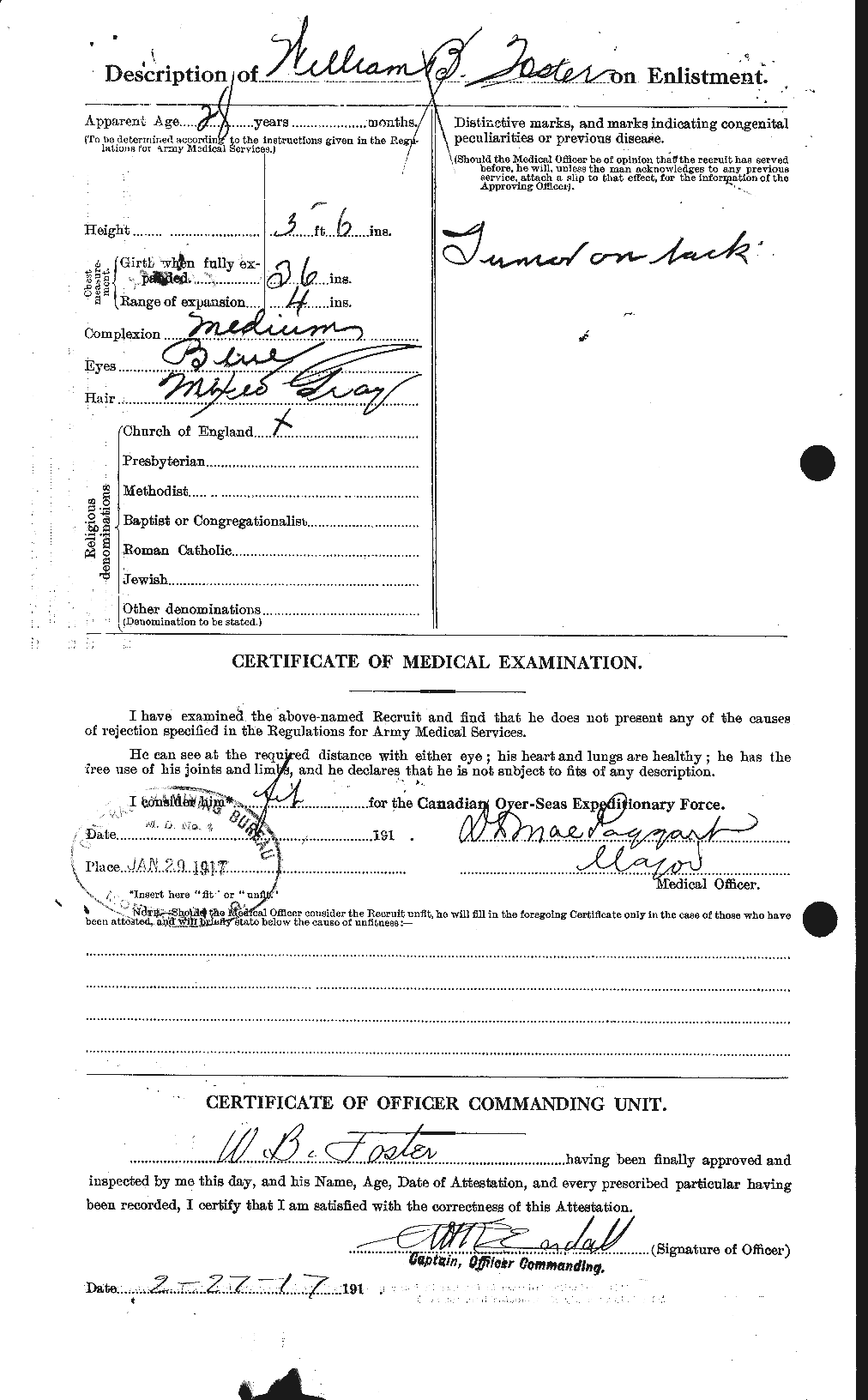 Dossiers du Personnel de la Première Guerre mondiale - CEC 328729b