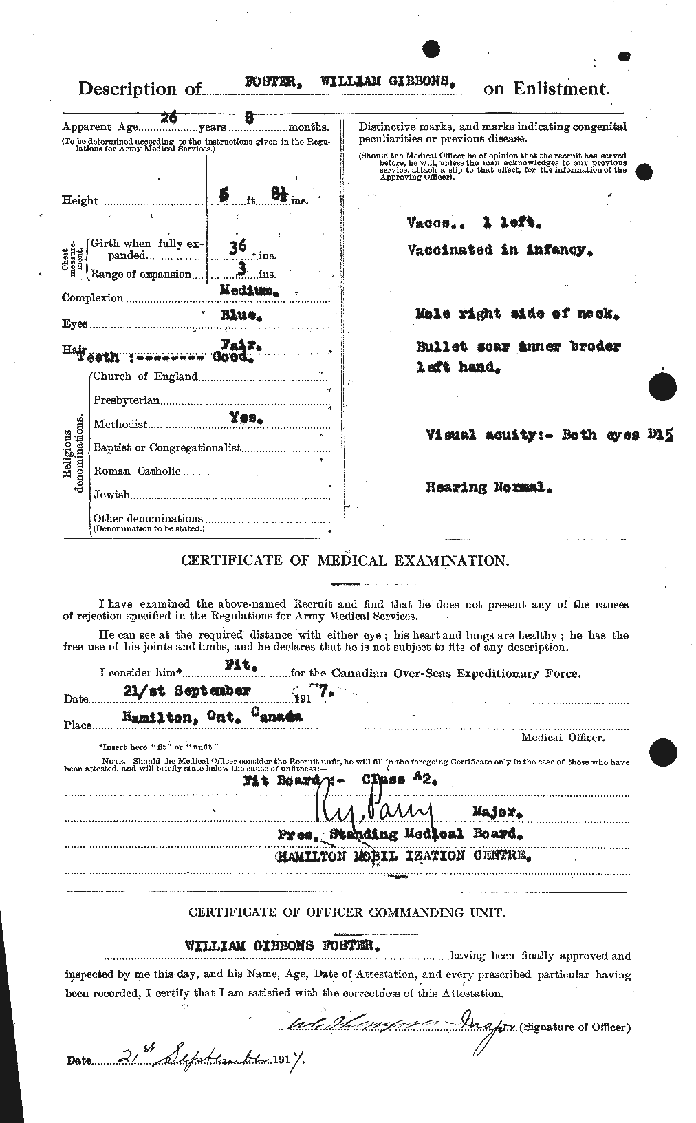 Dossiers du Personnel de la Première Guerre mondiale - CEC 328745b