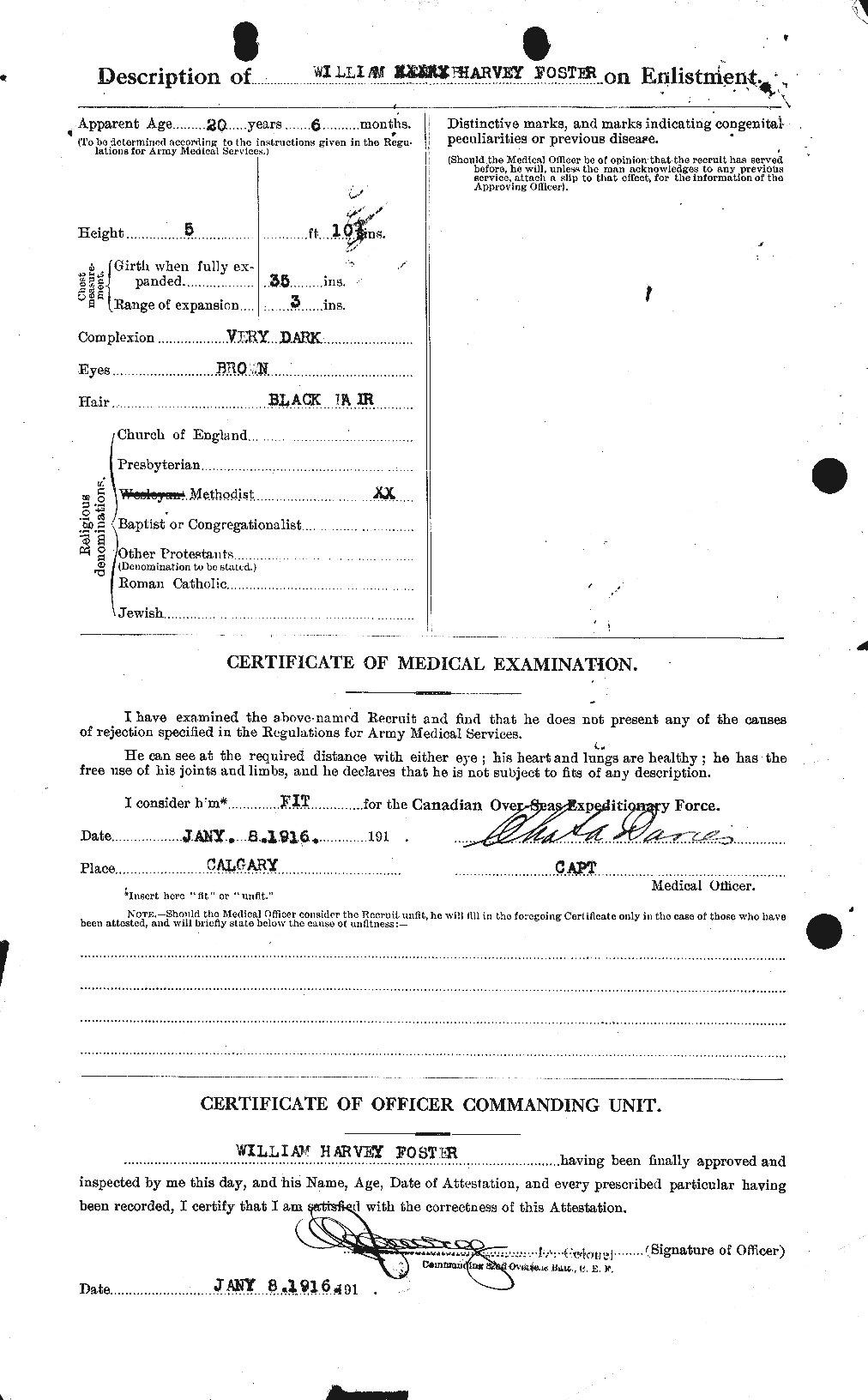 Dossiers du Personnel de la Première Guerre mondiale - CEC 328749b