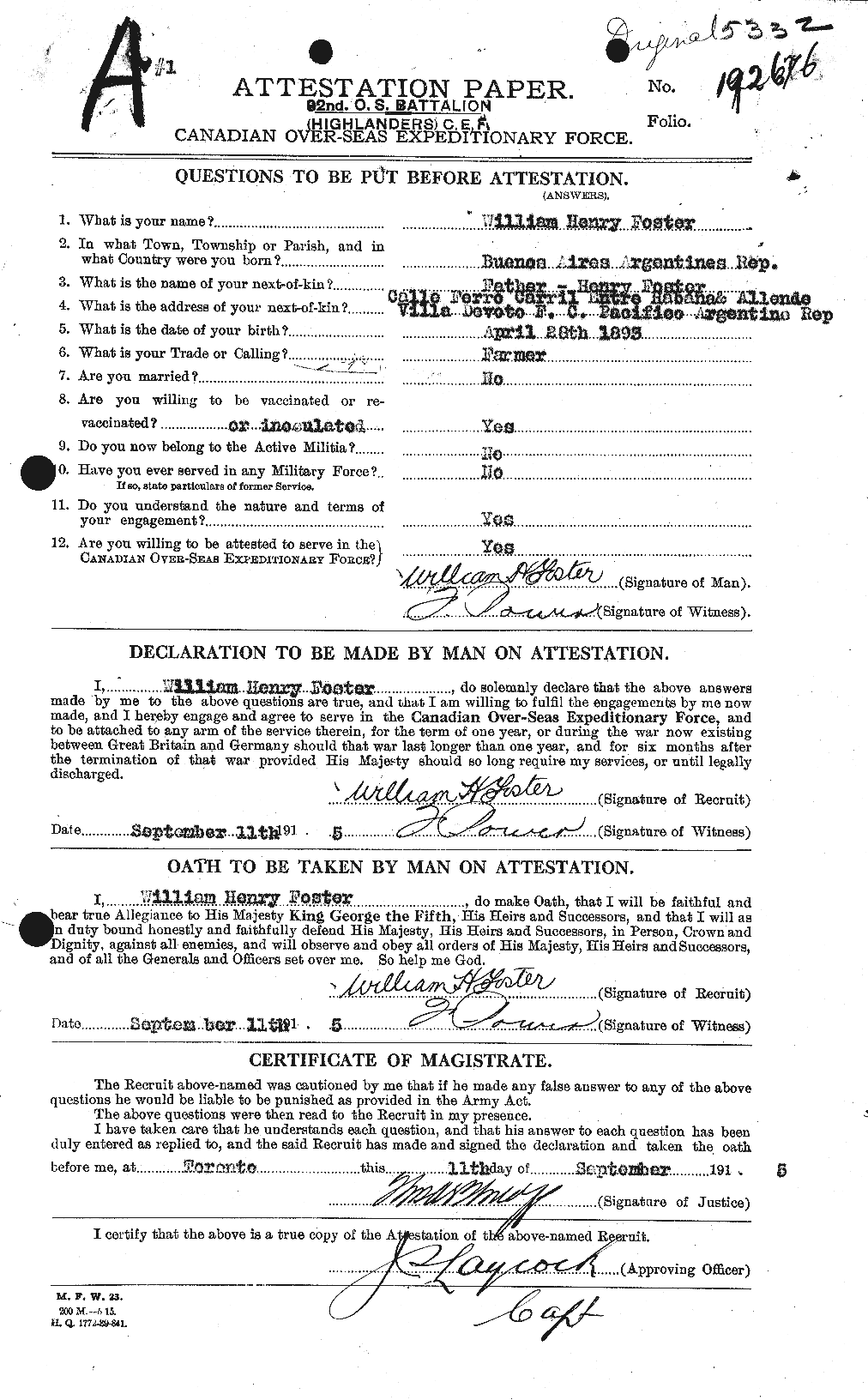 Personnel Records of the First World War - CEF 328754a