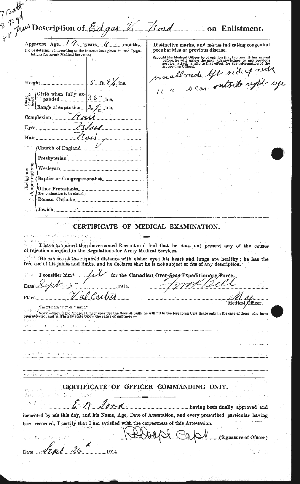 Personnel Records of the First World War - CEF 329182b