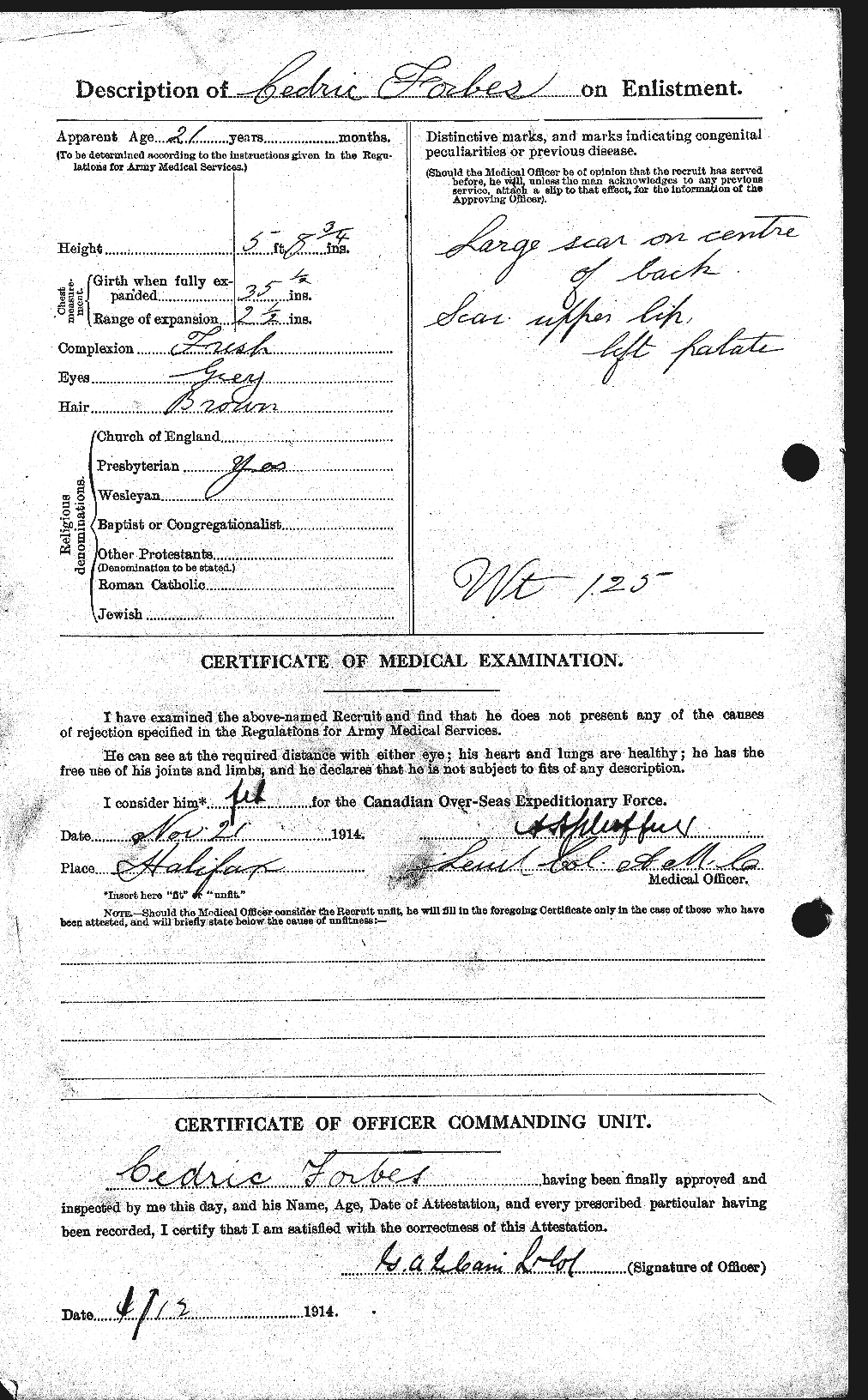 Personnel Records of the First World War - CEF 329939b