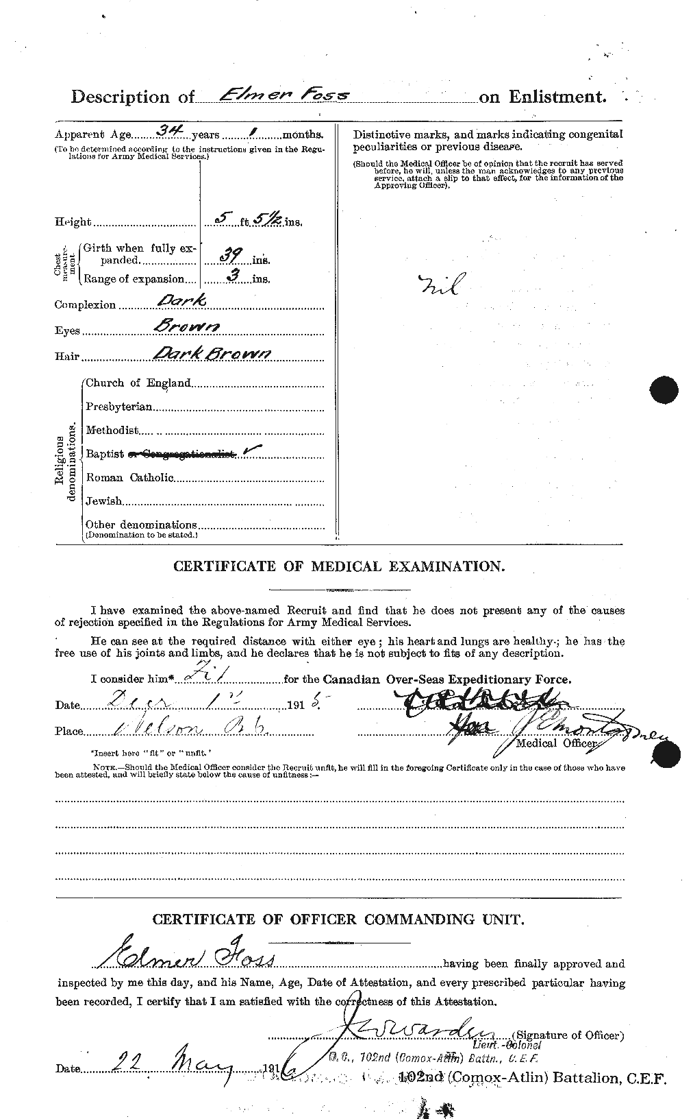 Personnel Records of the First World War - CEF 330388b