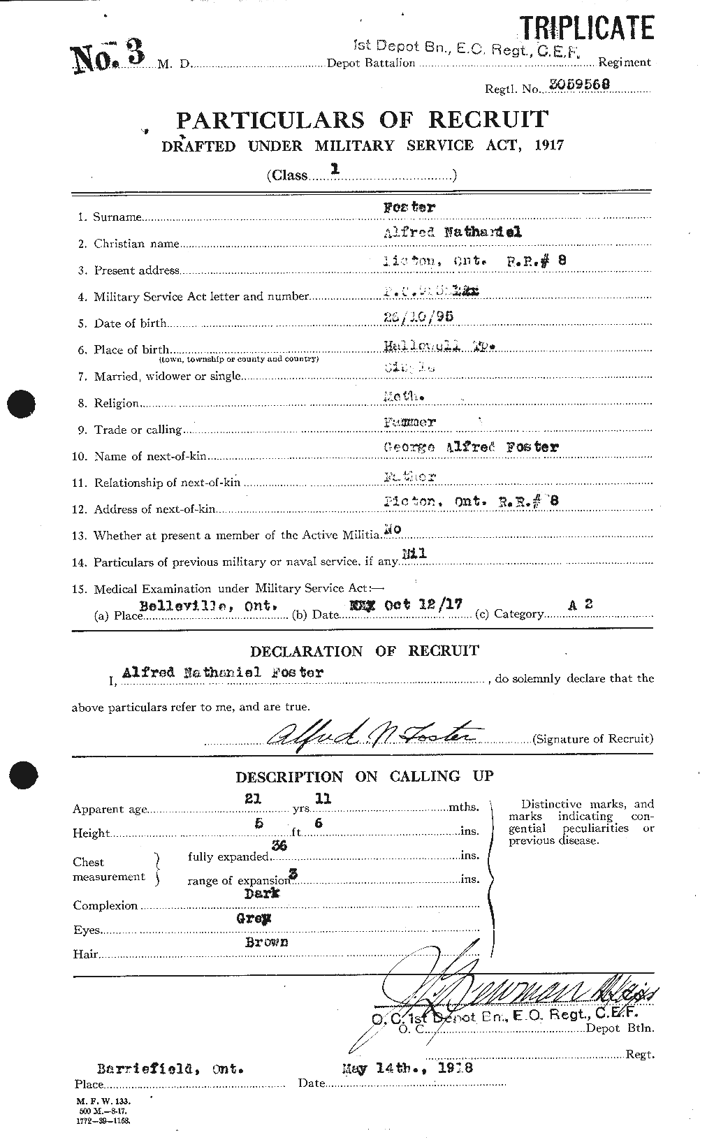 Personnel Records of the First World War - CEF 330448a