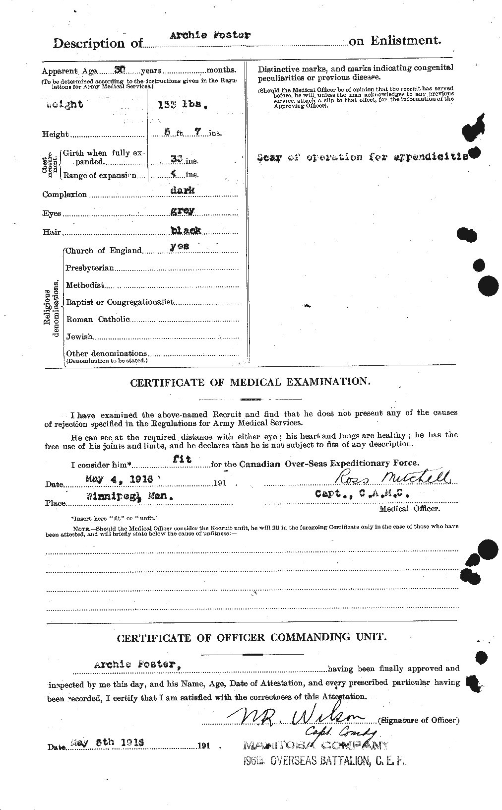 Personnel Records of the First World War - CEF 330461b