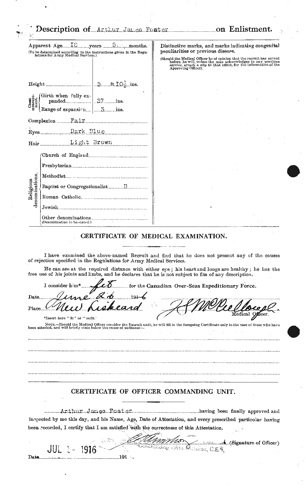 Personnel Records of the First World War - CEF 330475b