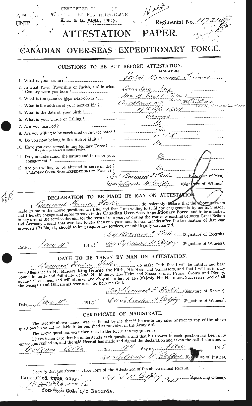 Personnel Records of the First World War - CEF 330487a