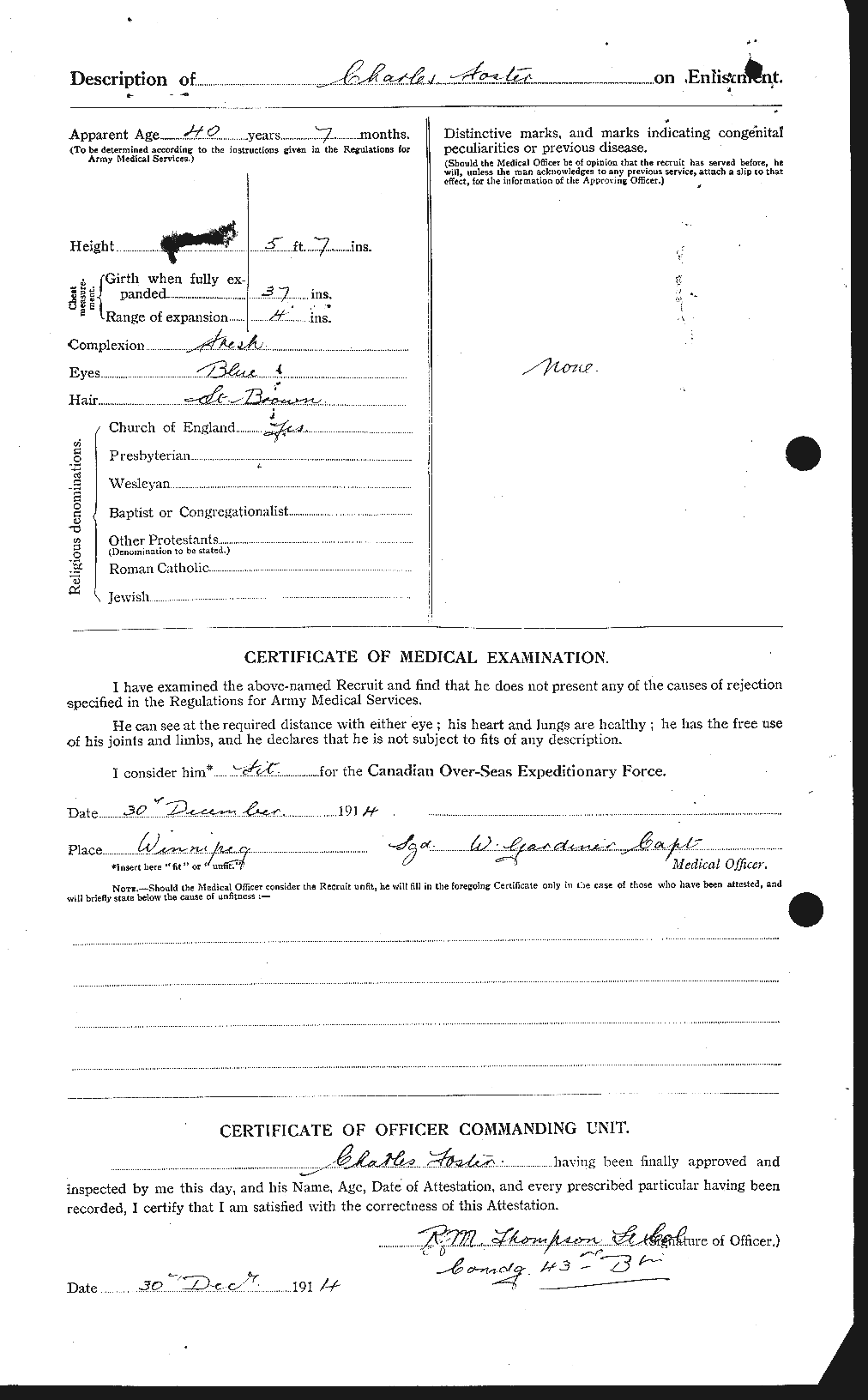Personnel Records of the First World War - CEF 330499b