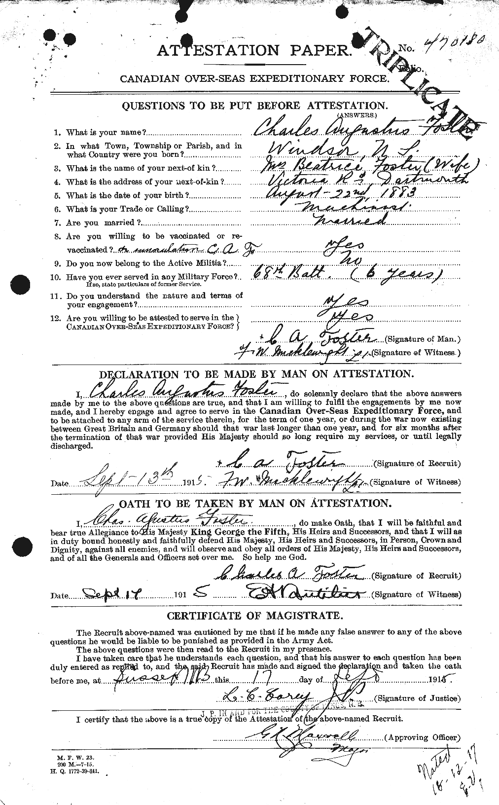 Personnel Records of the First World War - CEF 330506a