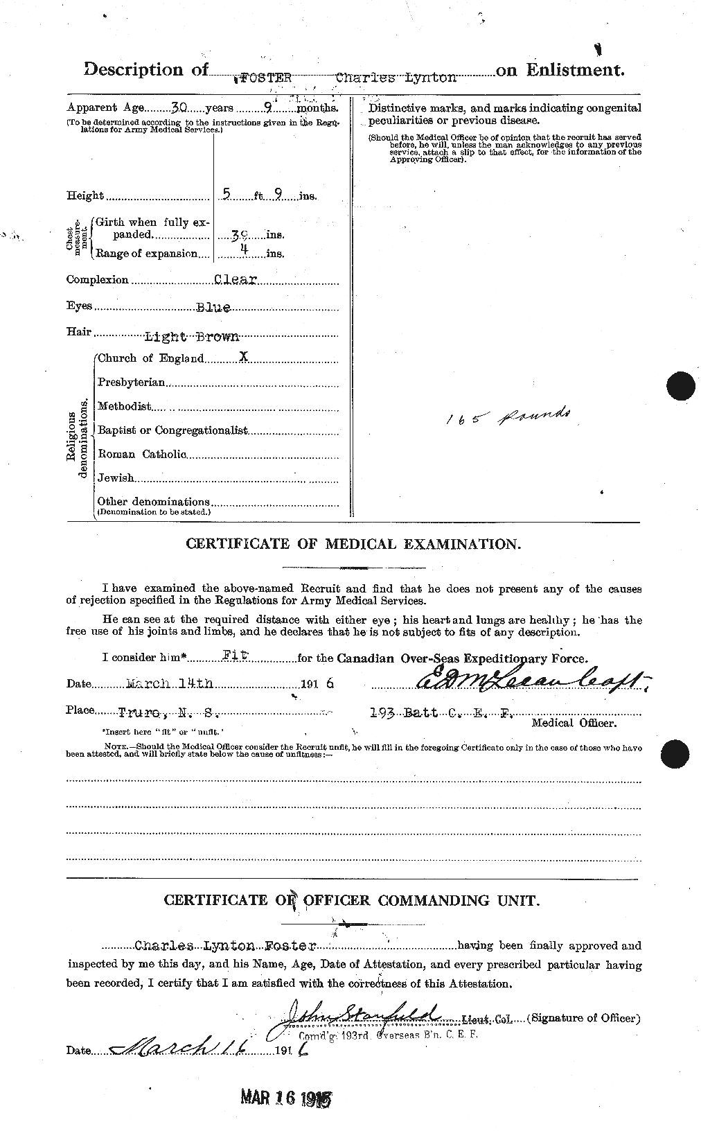 Personnel Records of the First World War - CEF 330524b