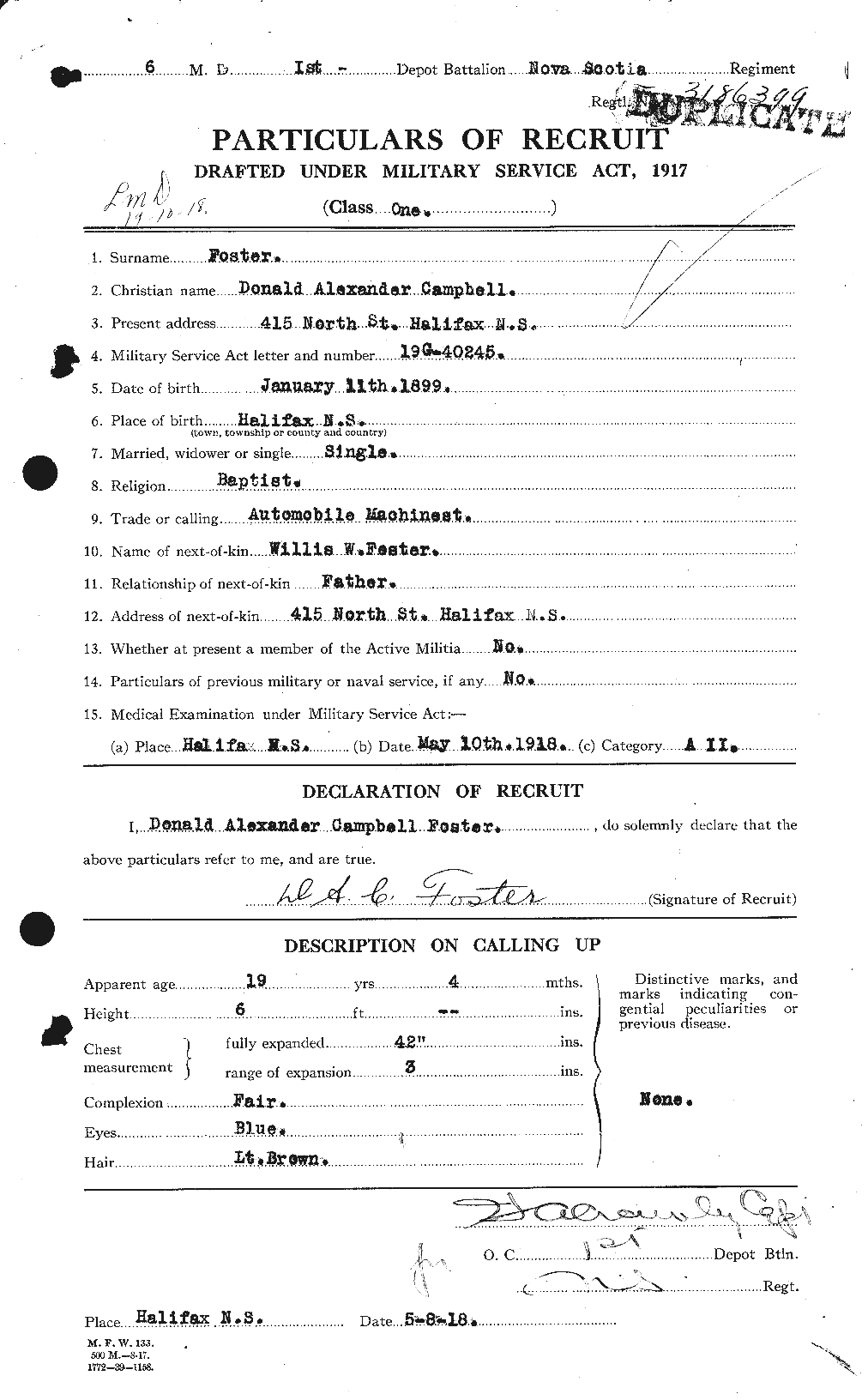 Personnel Records of the First World War - CEF 330563a