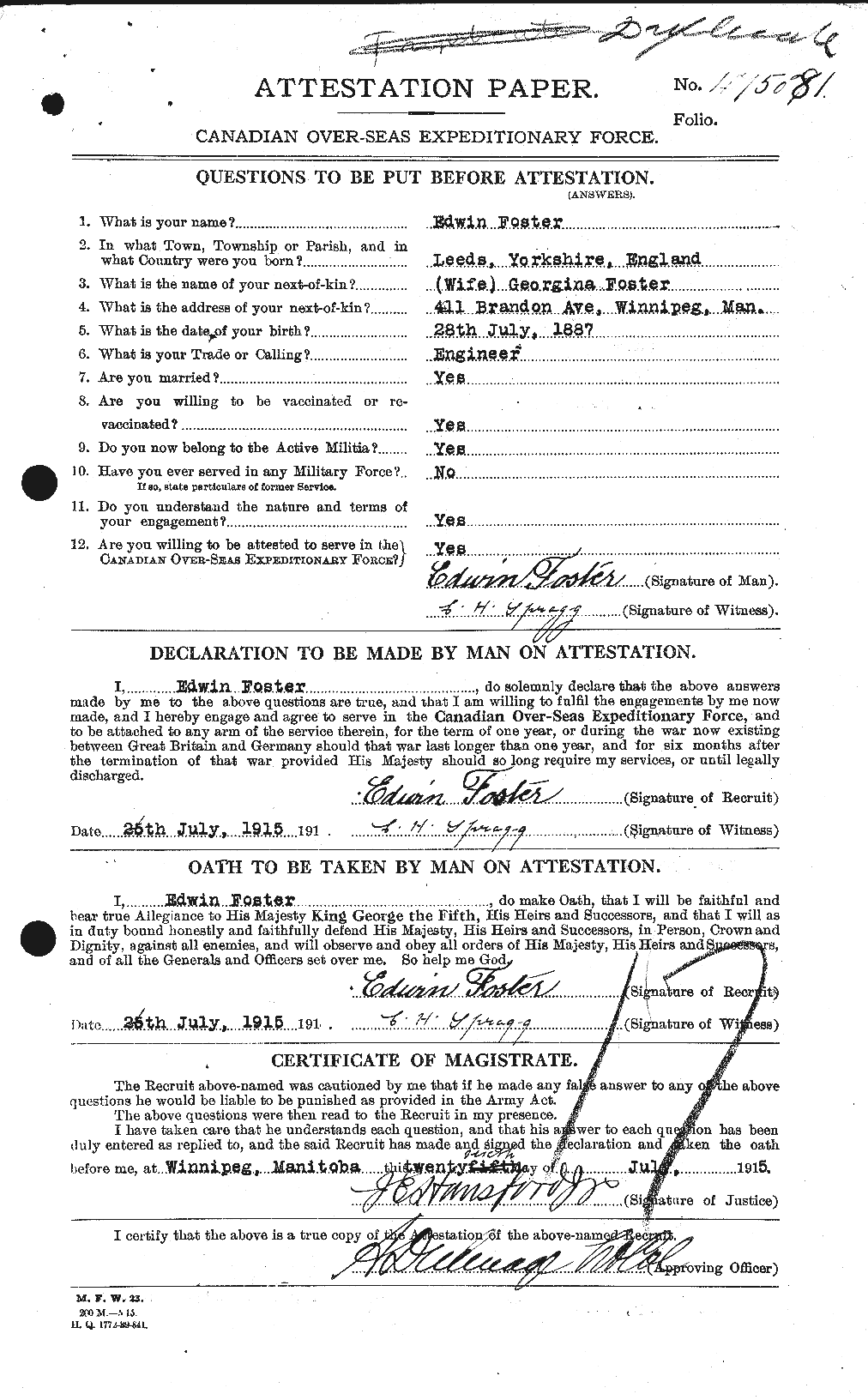 Personnel Records of the First World War - CEF 330588a