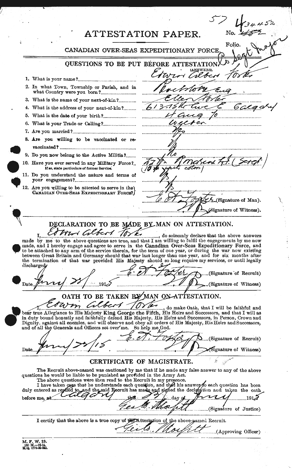 Personnel Records of the First World War - CEF 330591a