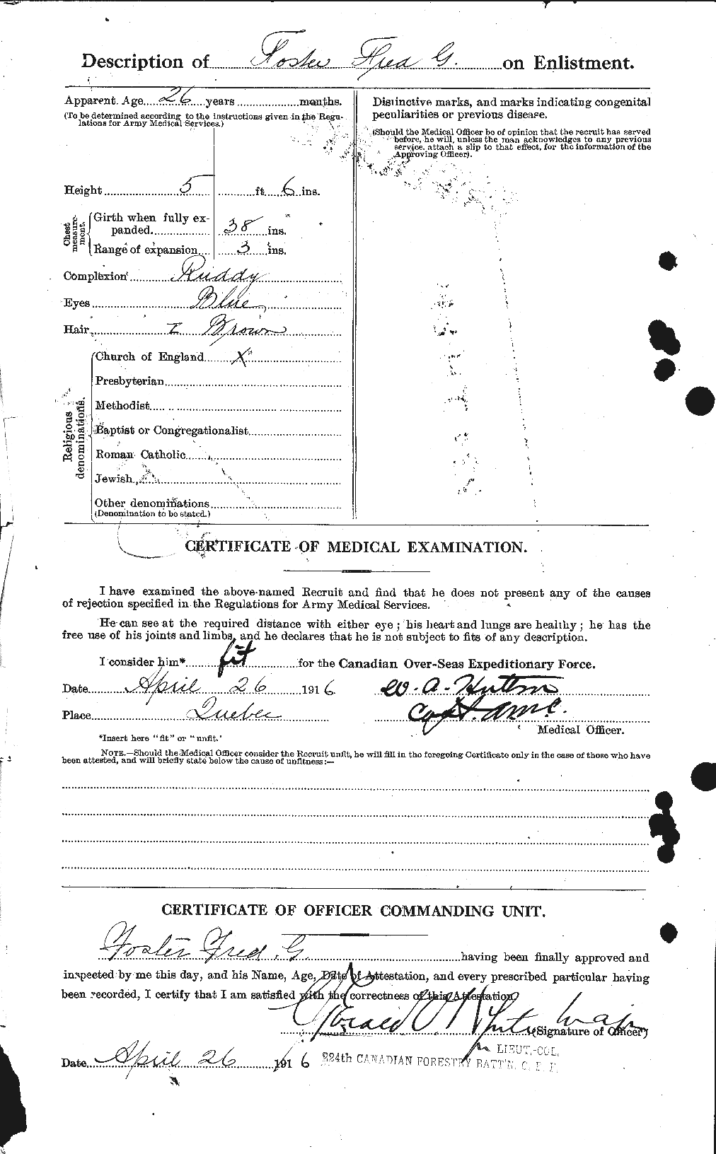 Personnel Records of the First World War - CEF 330639b