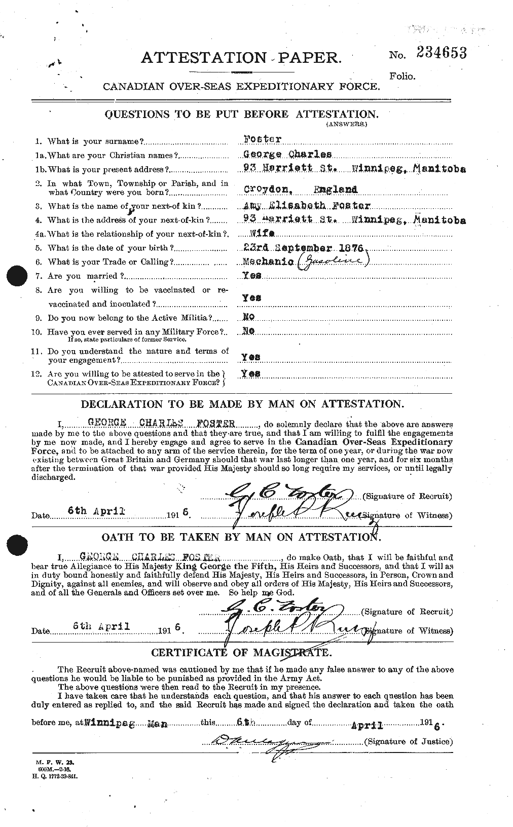 Personnel Records of the First World War - CEF 330683a