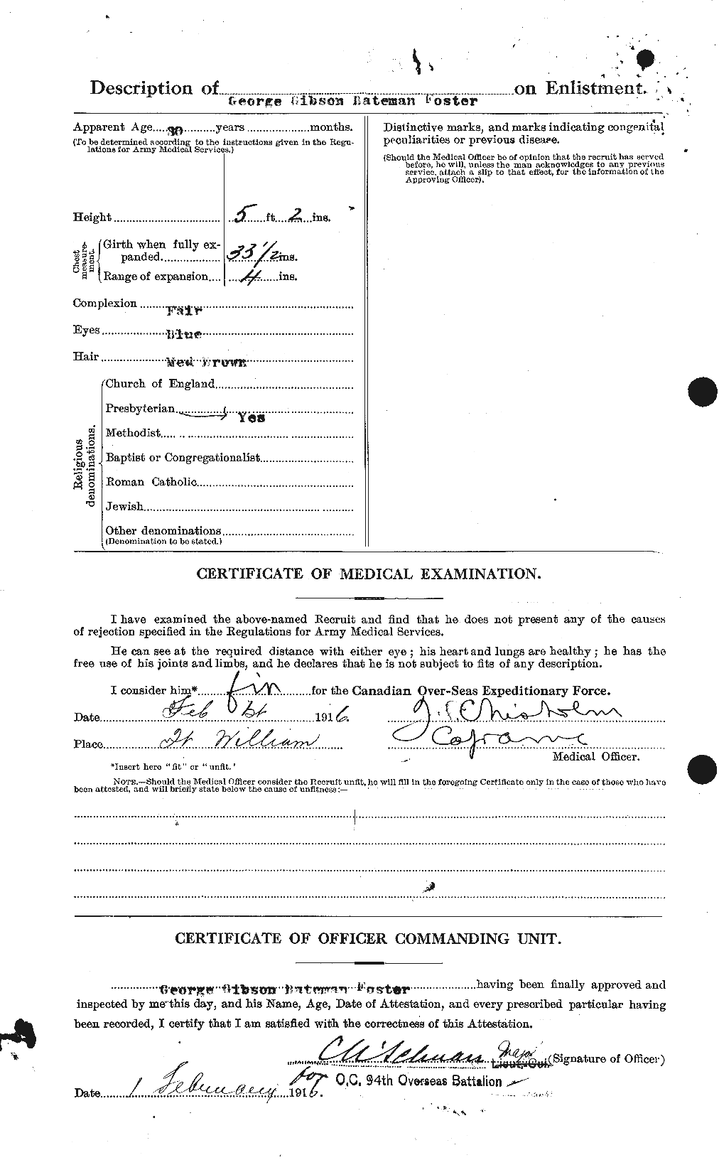 Personnel Records of the First World War - CEF 330690b