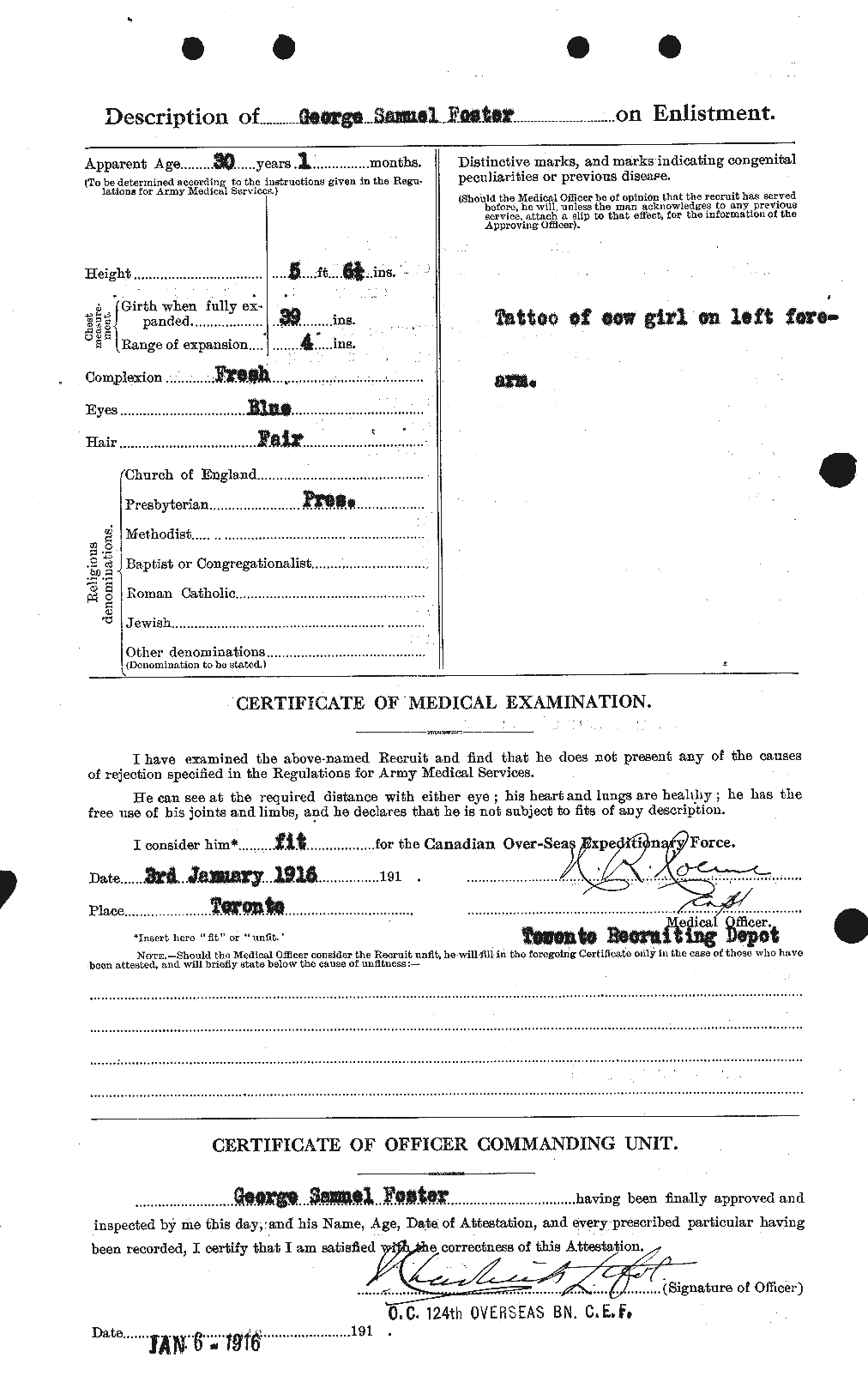 Dossiers du Personnel de la Première Guerre mondiale - CEC 330699b